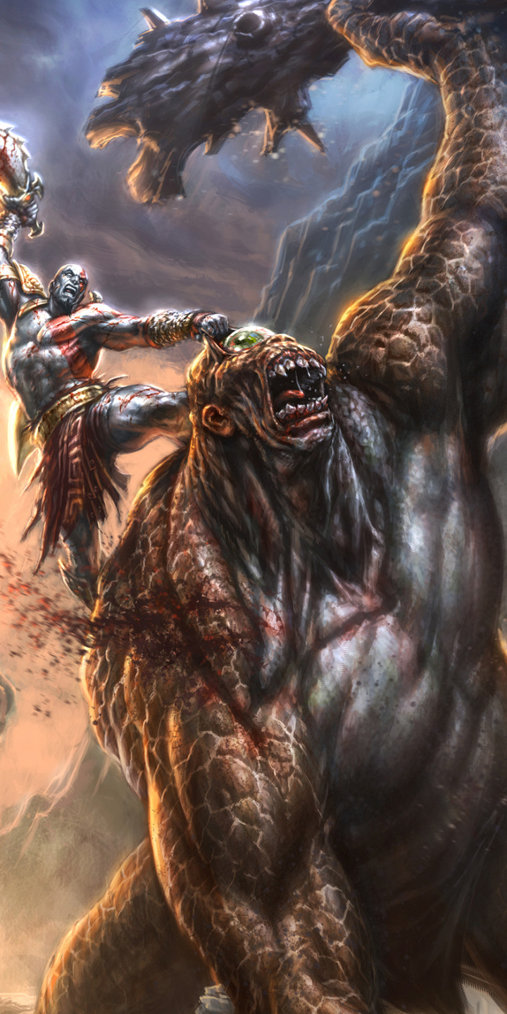 Handy-Wallpaper God Of War, Computerspiele, God Of War Iii, Kratos (Gott Des Krieges), Zyklop (Mythologie) kostenlos herunterladen.