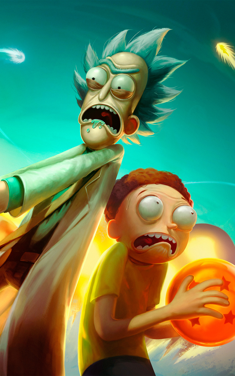 Download mobile wallpaper Dragon Ball, Tv Show, Rick Sanchez, Morty Smith, Rick And Morty for free.