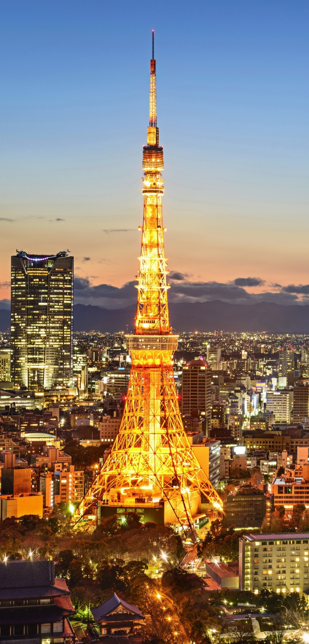 Download mobile wallpaper Cities, Sunset, Japan, Tokyo, Tv Tower, Man Made for free.