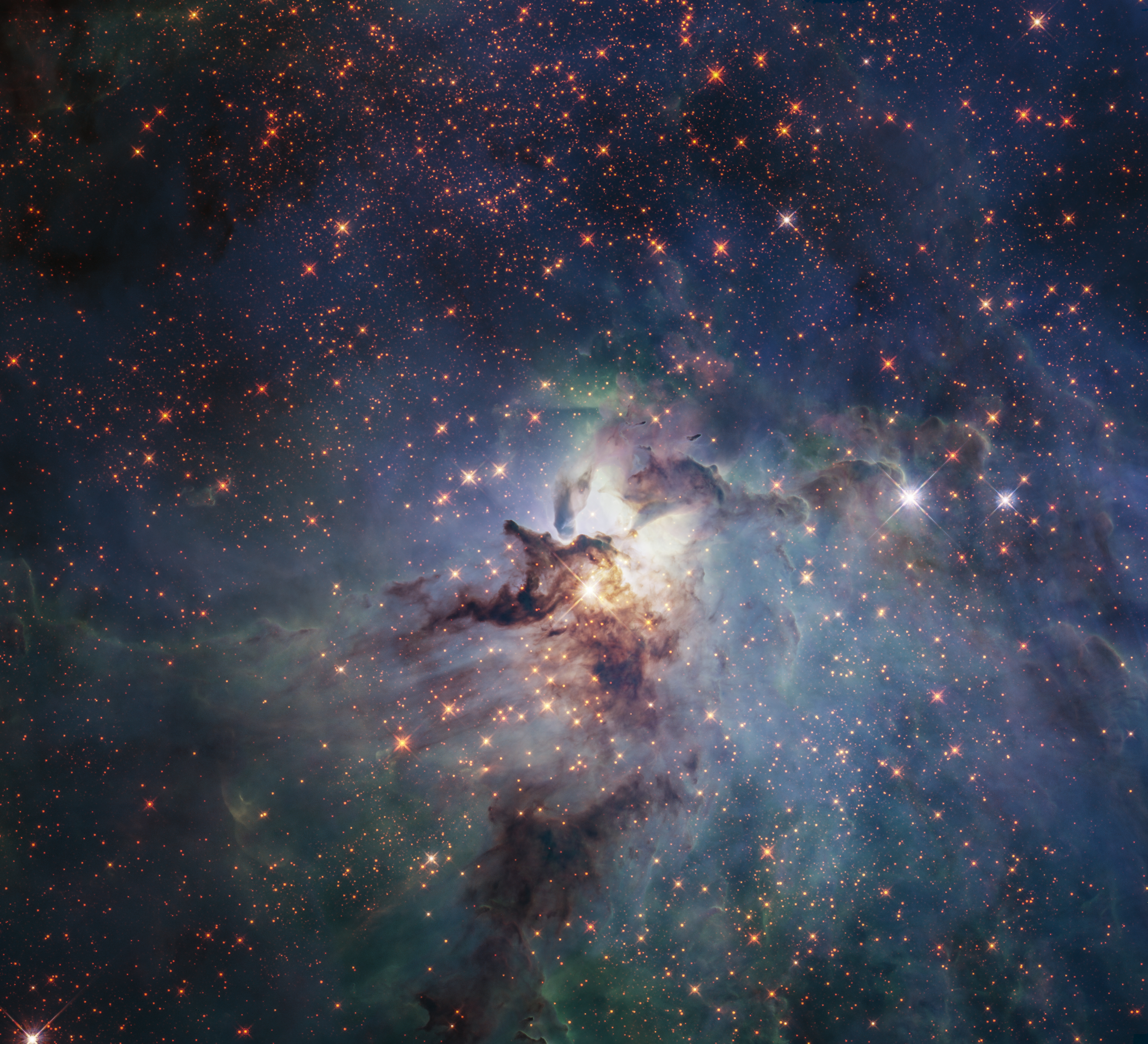 nebula, universe, stars, glow 5K