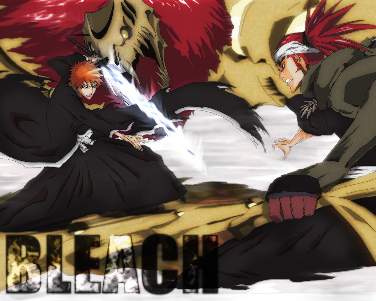 Handy-Wallpaper Bleach, Animes, Renji Abarai, Ichigo Kurosaki kostenlos herunterladen.