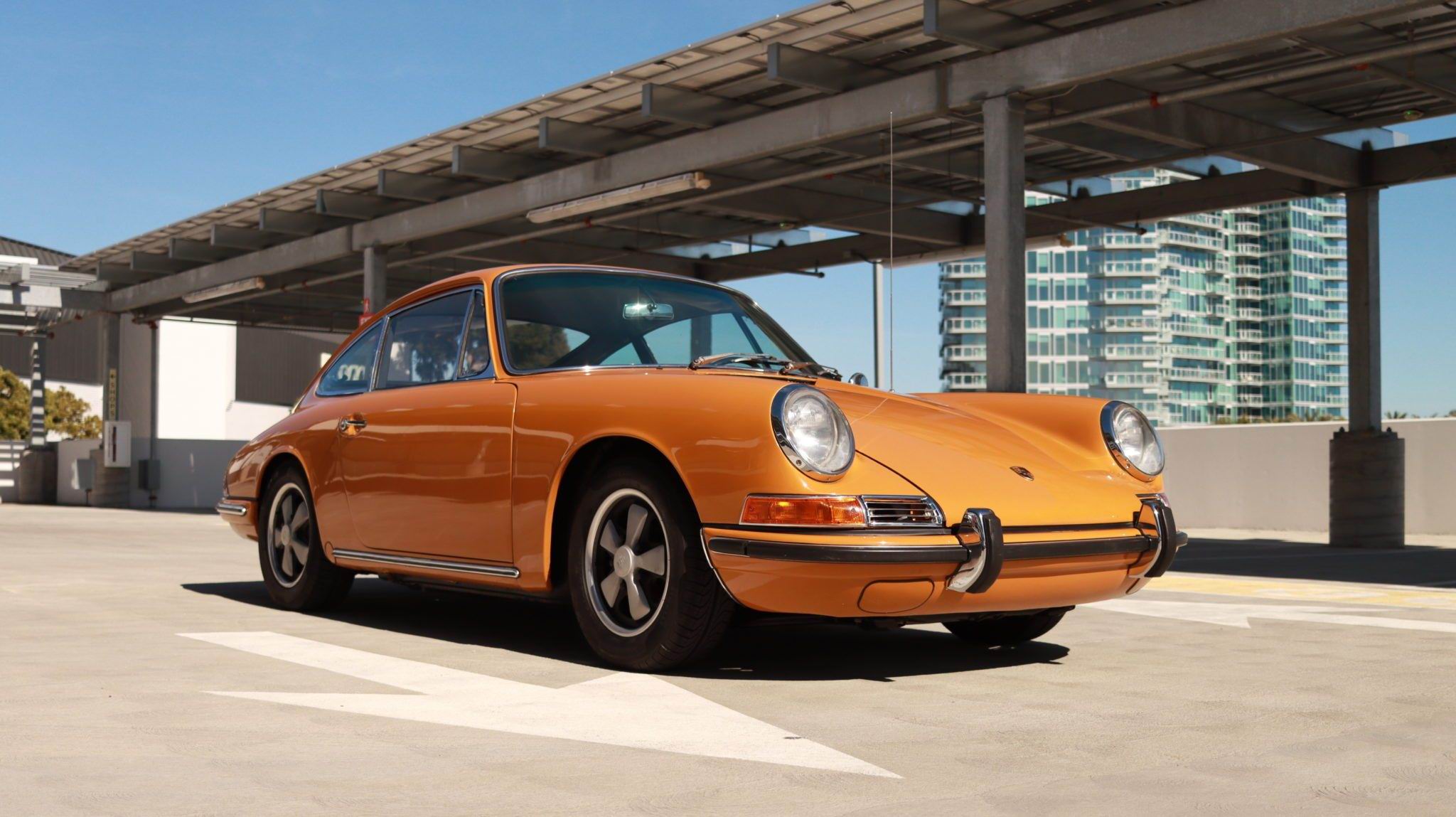 Download mobile wallpaper Car, Porsche 911, Old Car, Vehicles, Coupé, Orange Car for free.