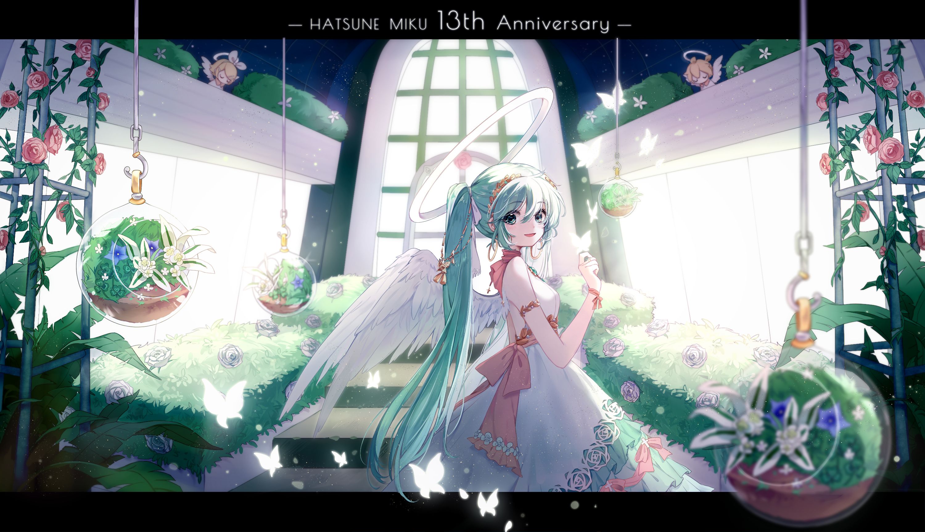 Baixar papel de parede para celular de Anime, Anjo, Vocaloid, Hatsune Miku gratuito.