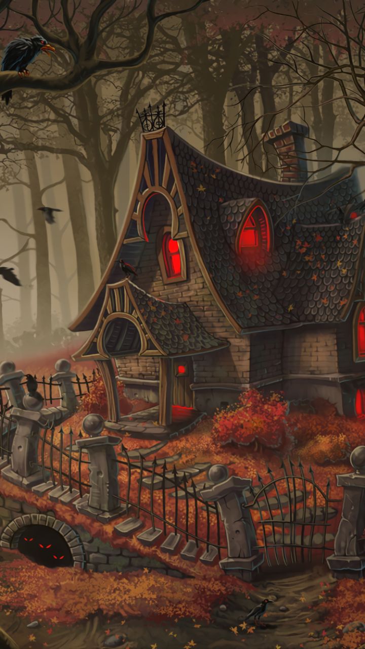 Download mobile wallpaper Halloween, Holiday, House, Haunted House for free.