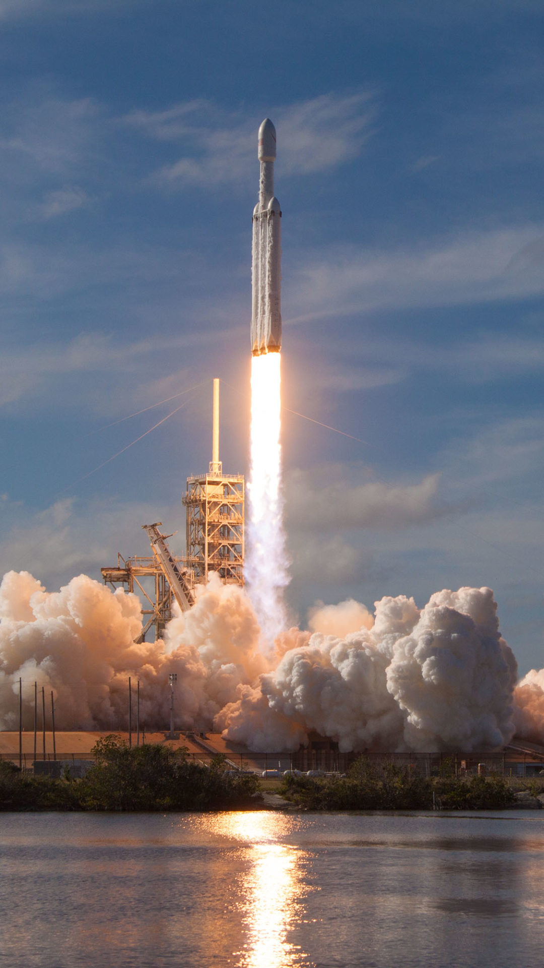 spacex, falcon heavy, rocket, lift off, technology