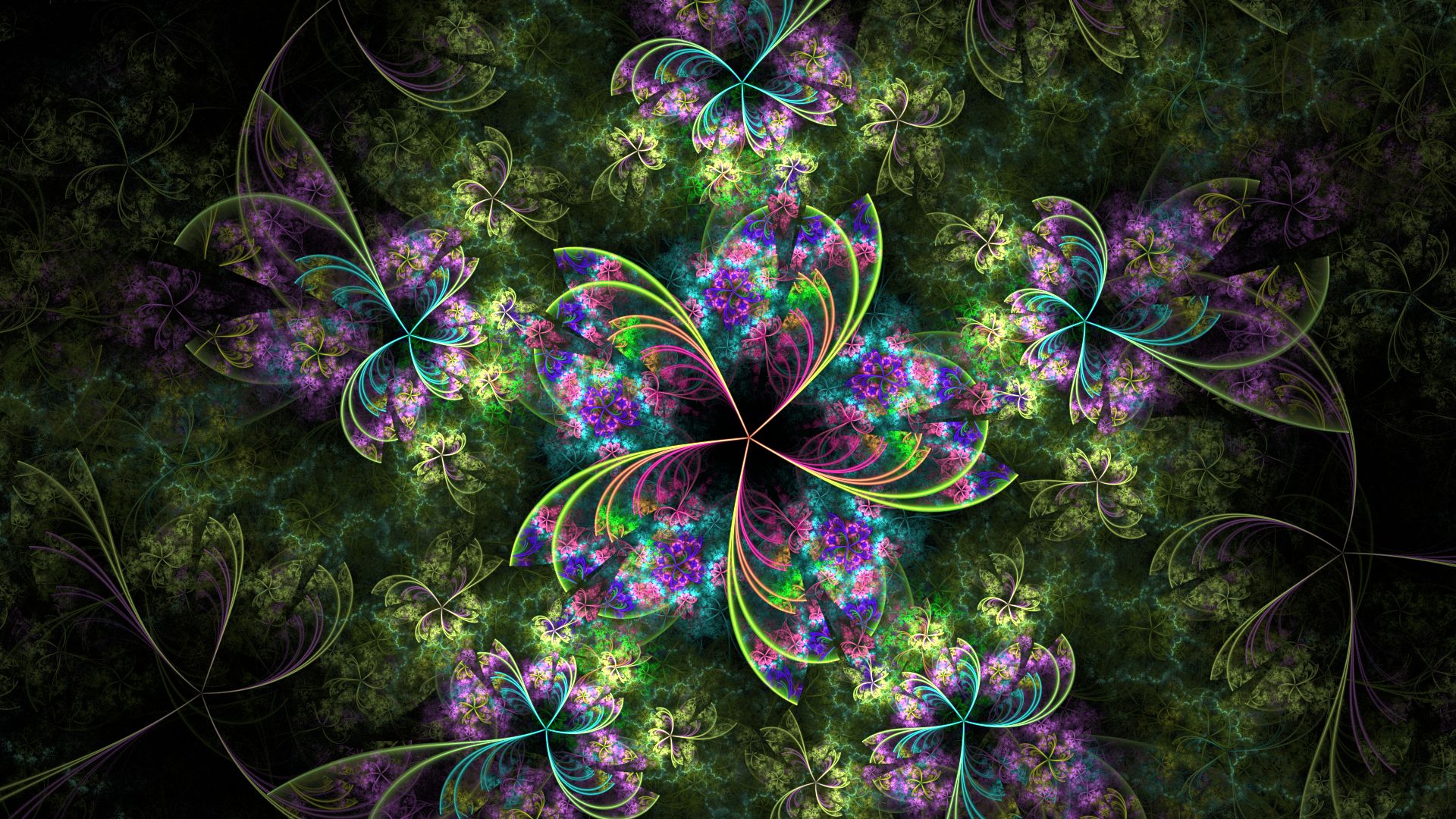 Free download wallpaper Abstract, Flower, Fractal on your PC desktop