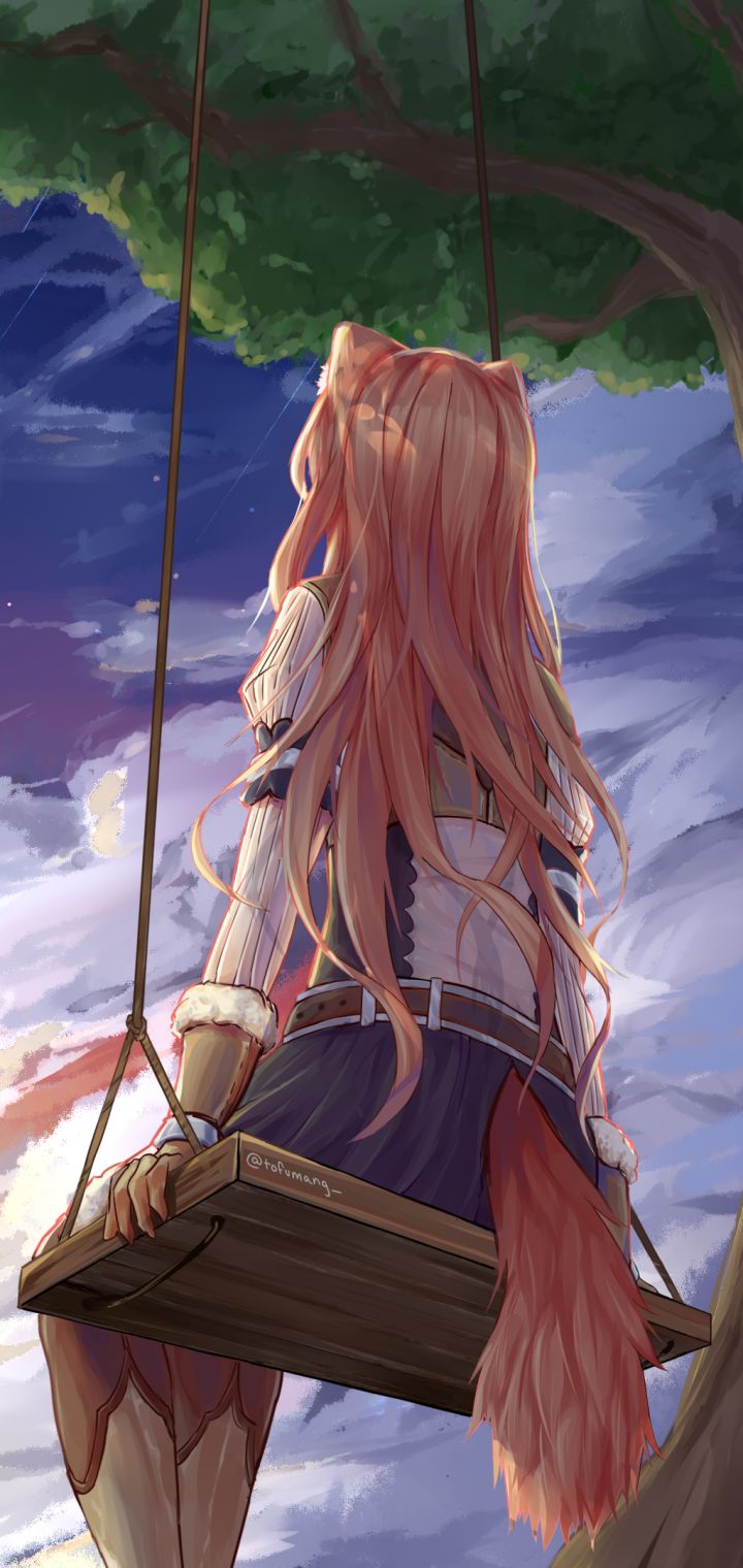 Download mobile wallpaper Anime, Tail, Brown Hair, Raphtalia (The Rising Of The Shield Hero), The Rising Of The Shield Hero for free.