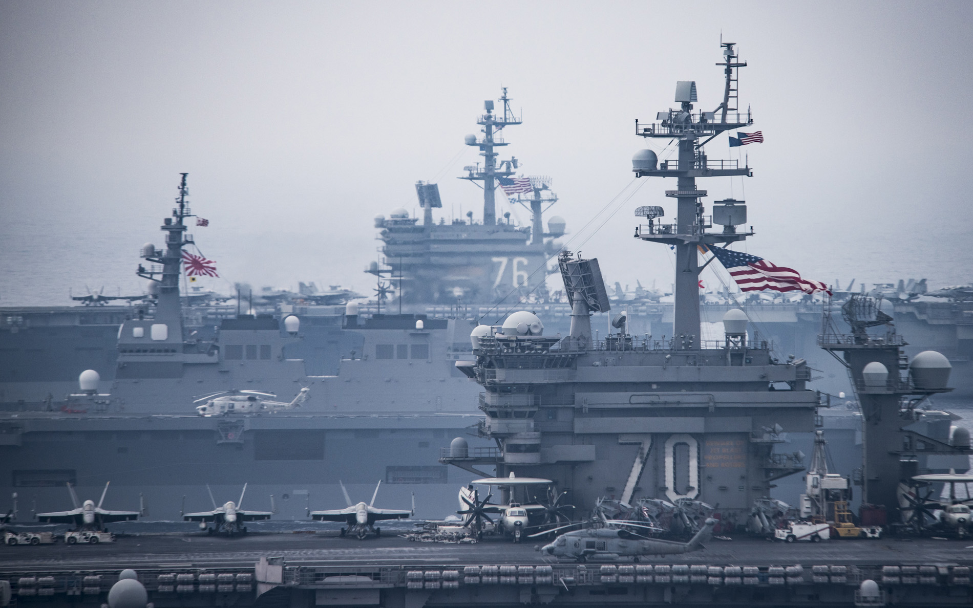 military, aircraft carrier, uss carl vinson (cvn 70), uss ronald reagan (cvn 76), warship, warships