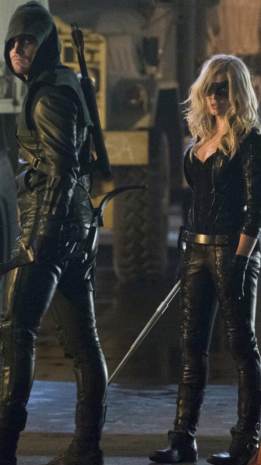Download mobile wallpaper Arrow, Tv Show, Black Canary, Stephen Amell, Caity Lotz for free.