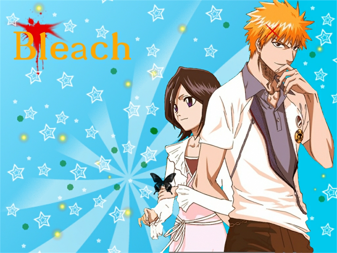 Download mobile wallpaper Anime, Bleach, Rukia Kuchiki, Ichigo Kurosaki for free.