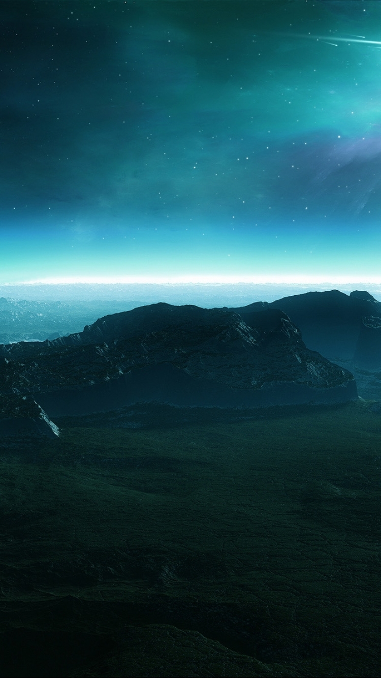 Handy-Wallpaper Landschaft, Platz, Science Fiction, Weltraum kostenlos herunterladen.