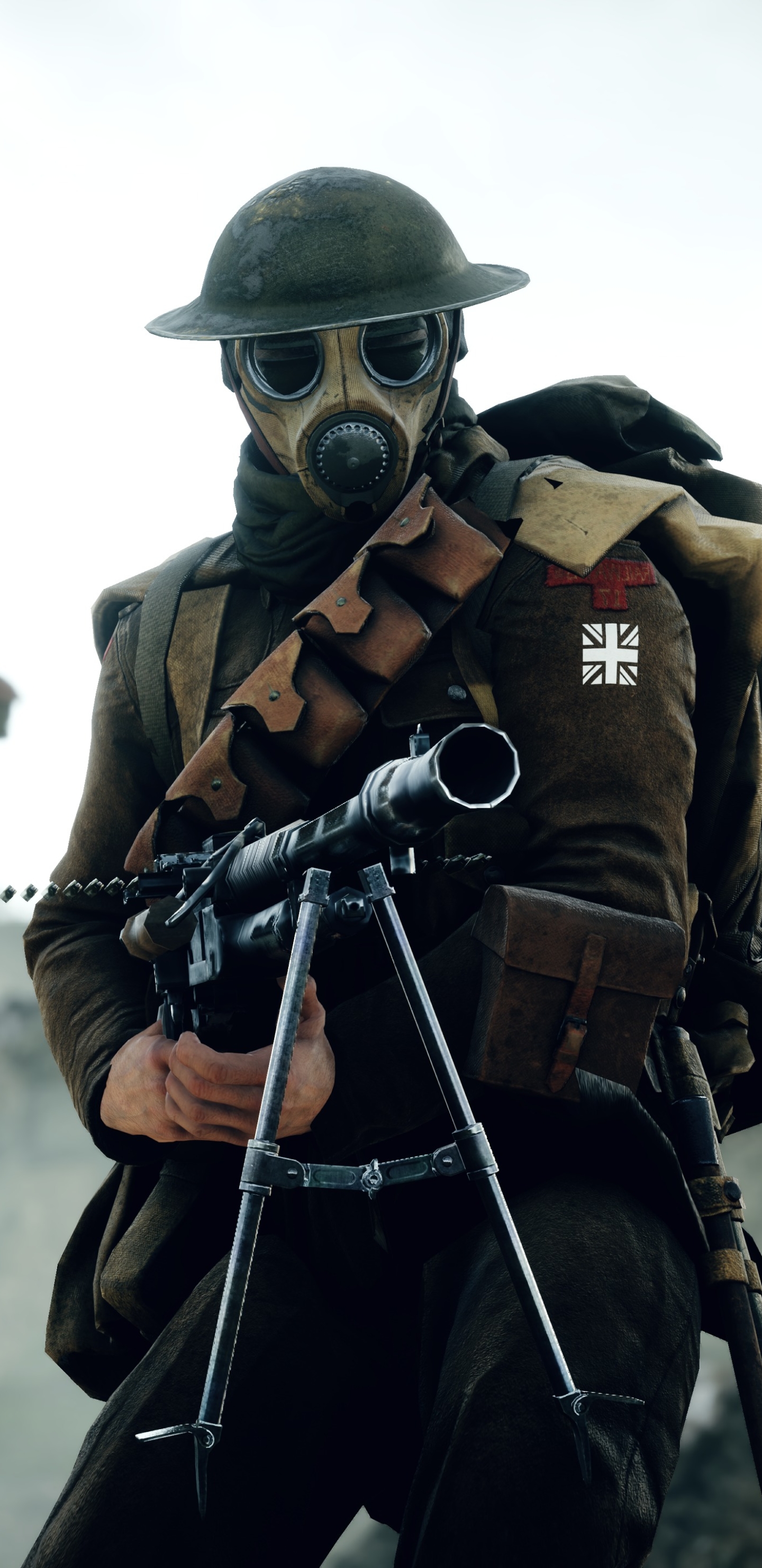 Handy-Wallpaper Waffe, Schlachtfeld, Soldat, Computerspiele, Maschinengewehr, Battlefield 1 kostenlos herunterladen.