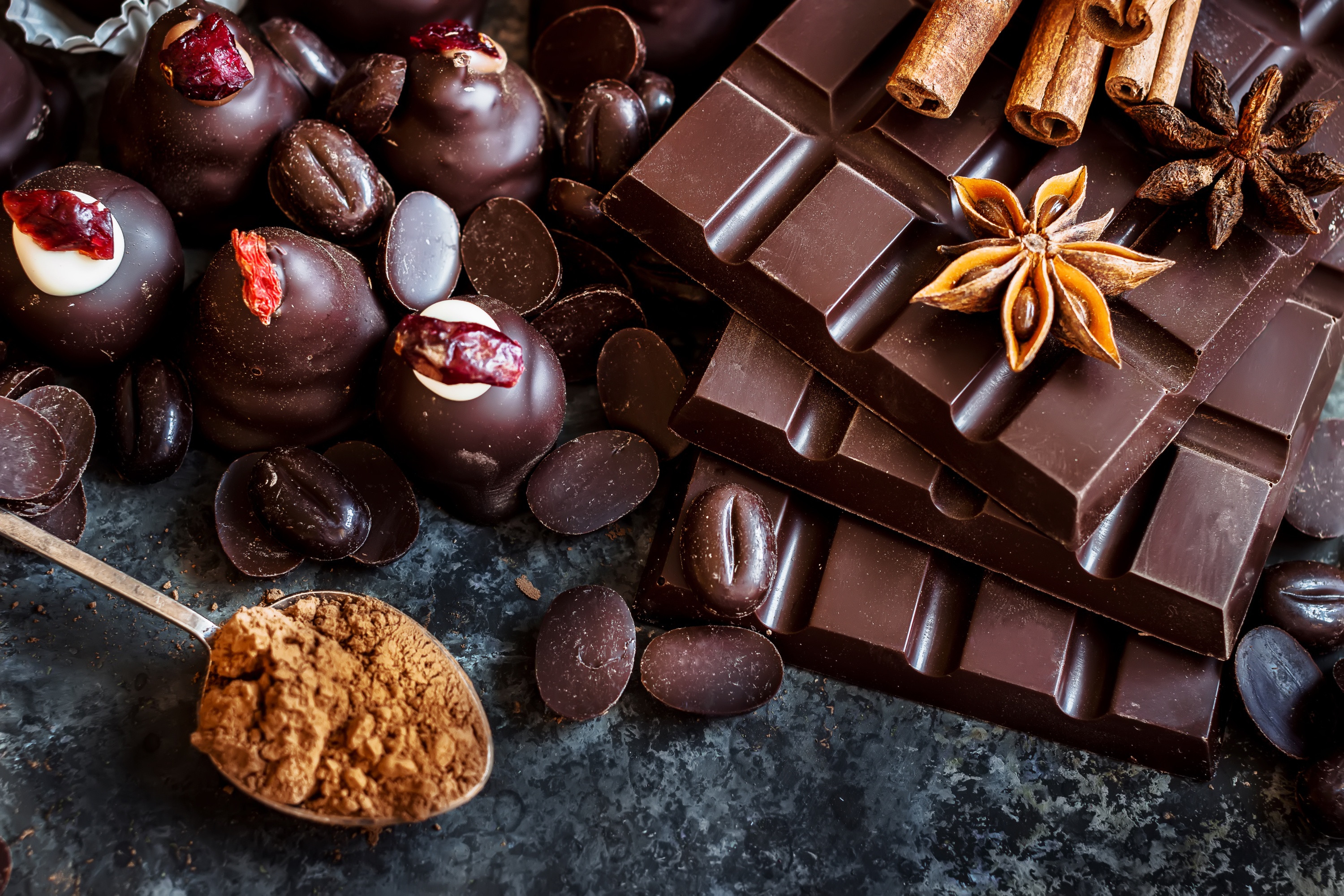 Free download wallpaper Food, Chocolate, Still Life, Sweets, Star Anise on your PC desktop