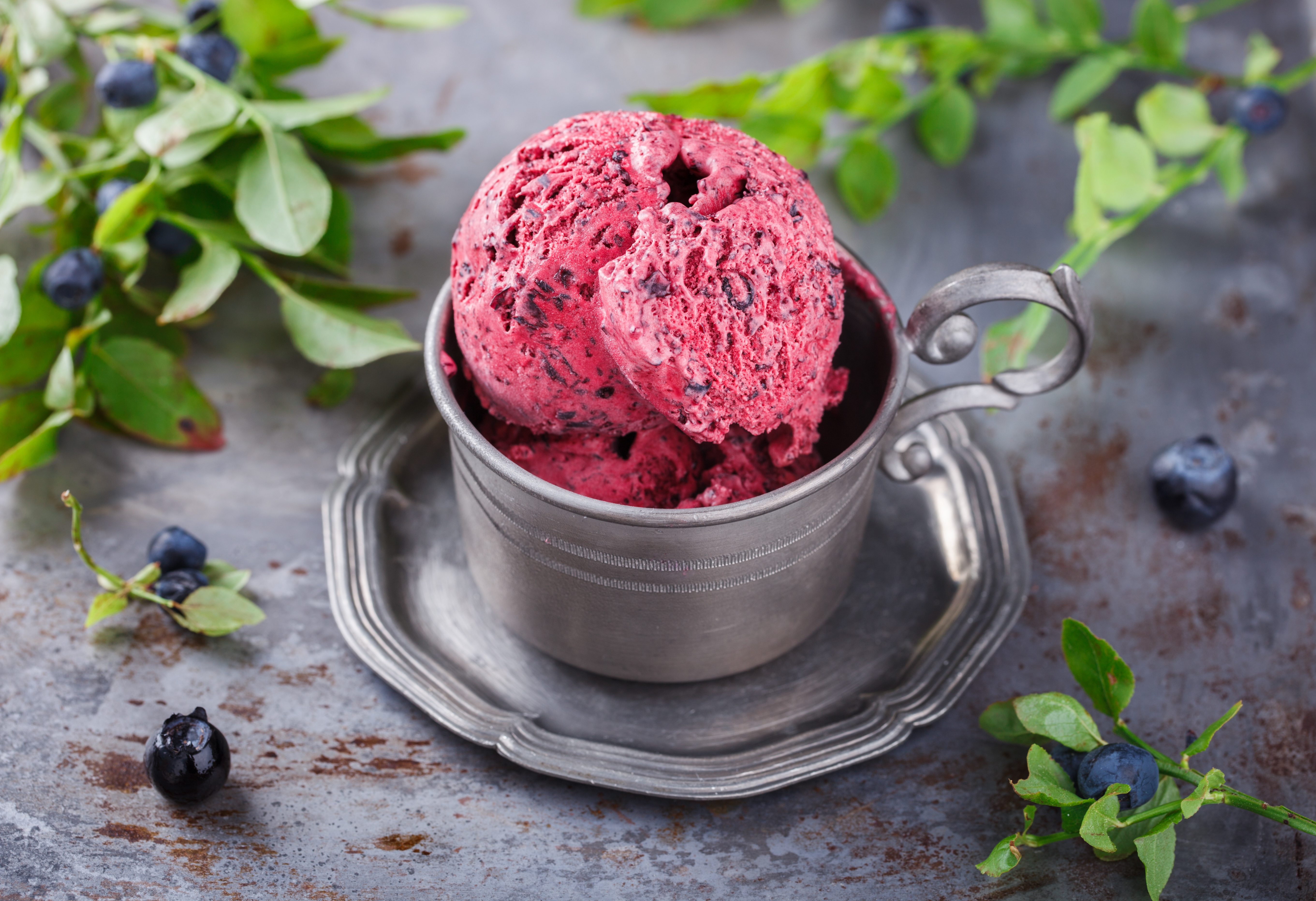 Download mobile wallpaper Food, Blueberry, Ice Cream, Still Life, Berry for free.