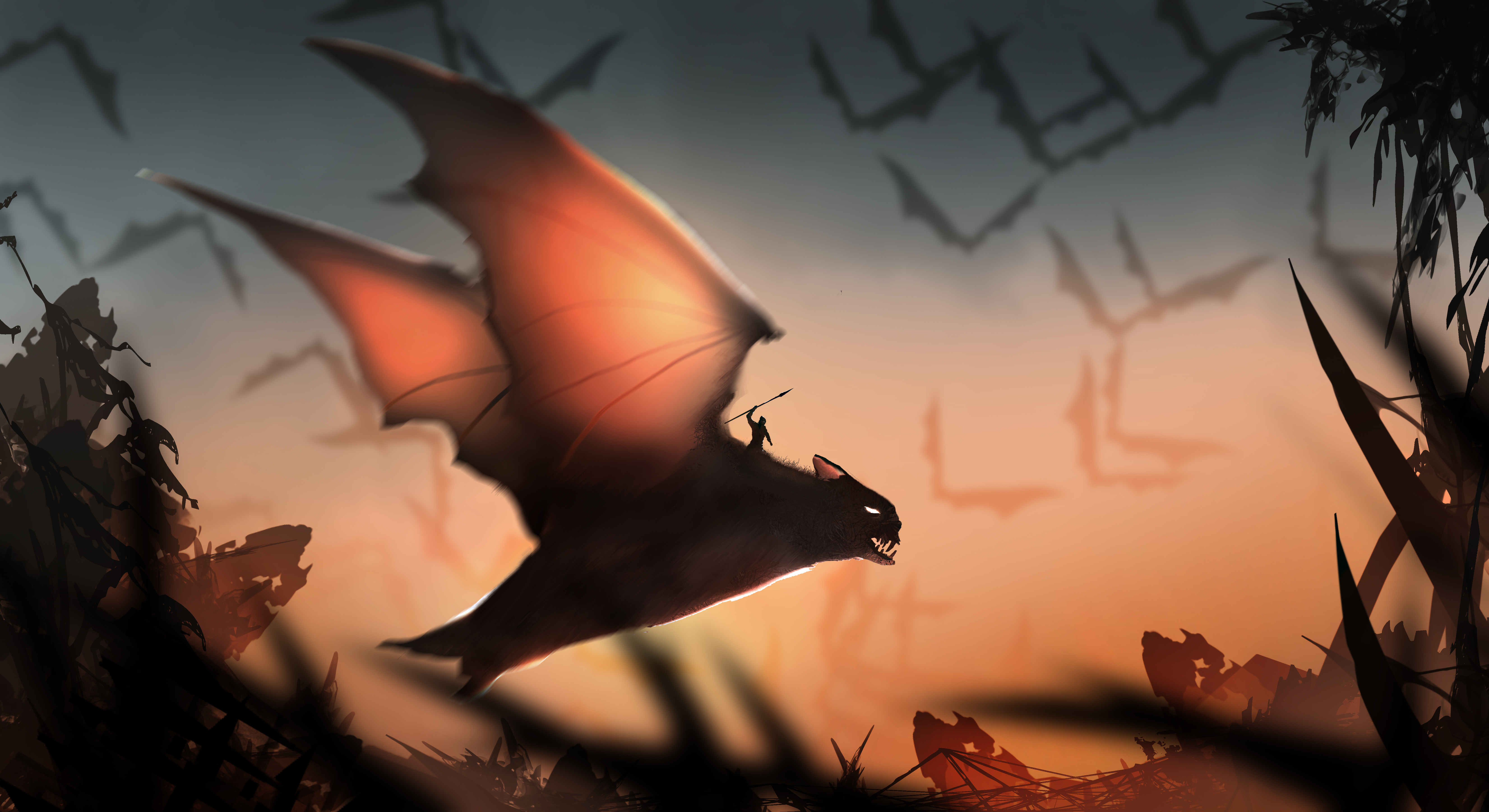 Free download wallpaper Fantasy, Creature, Bat on your PC desktop