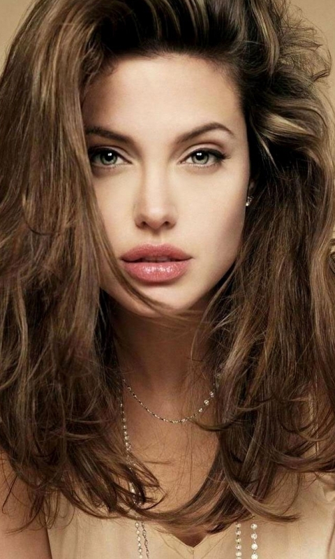 Download mobile wallpaper Angelina Jolie, Brunette, Green Eyes, American, Celebrity, Actress for free.