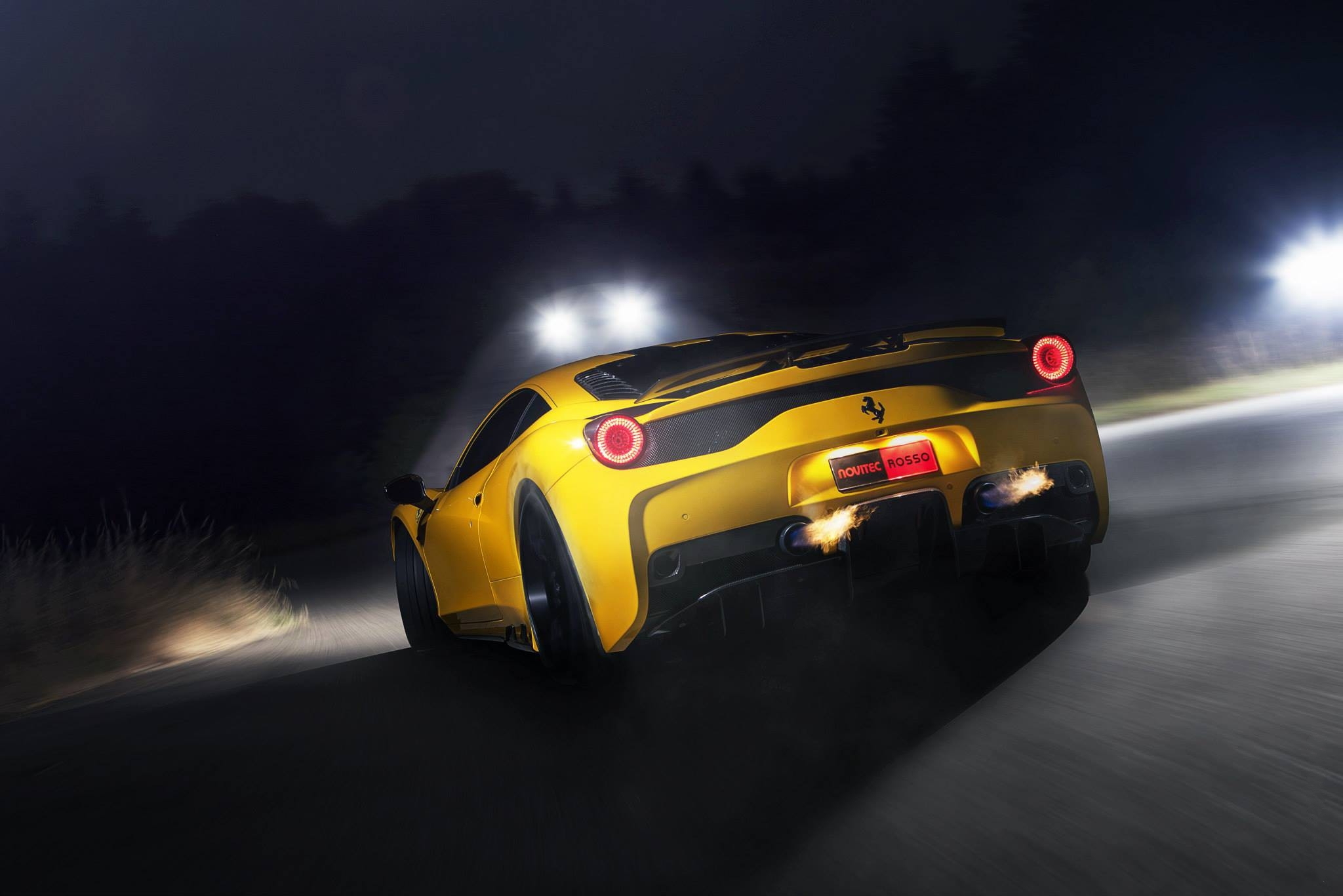 Free download wallpaper Cars, Lights, Rear View, 458 Speciale, Back View, Headlights, Ferrari on your PC desktop