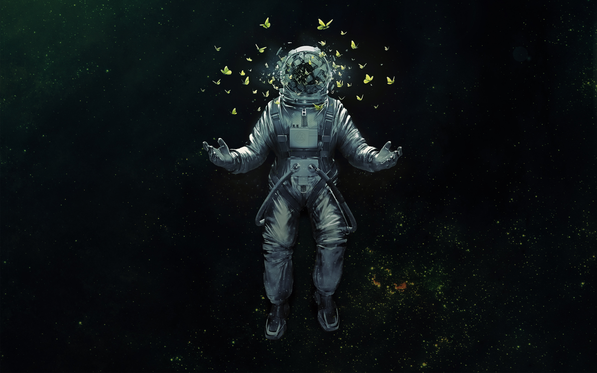 Free download wallpaper Stars, Butterfly, Space, Sci Fi, Astronaut on your PC desktop