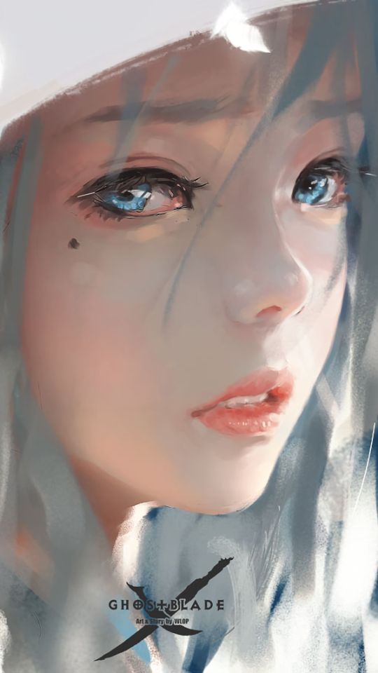 Download mobile wallpaper Face, Blue Eyes, Comics, Ghostblade for free.