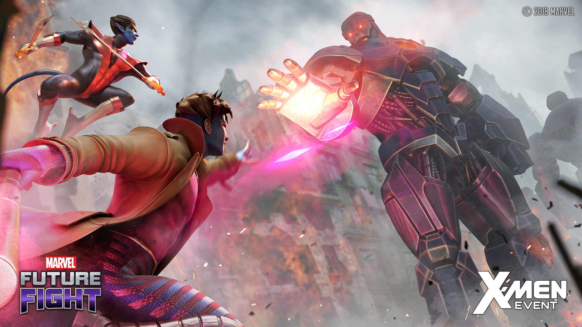 video game, marvel: future fight, gambit (marvel comics), nightcrawler (marvel comics)