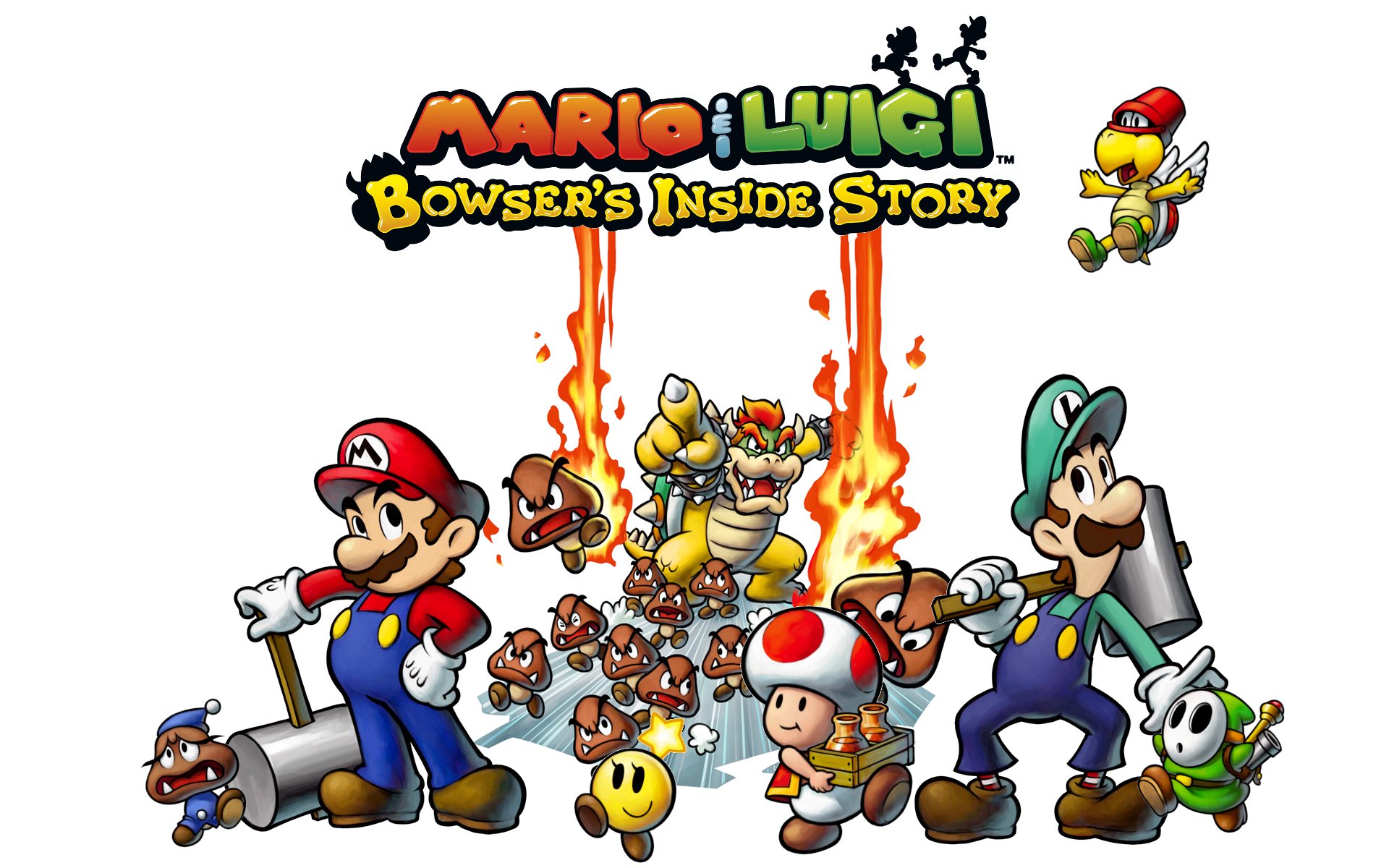 Laden Sie Mario & Luigi: Abenteuer Bowser HD-Desktop-Hintergründe herunter
