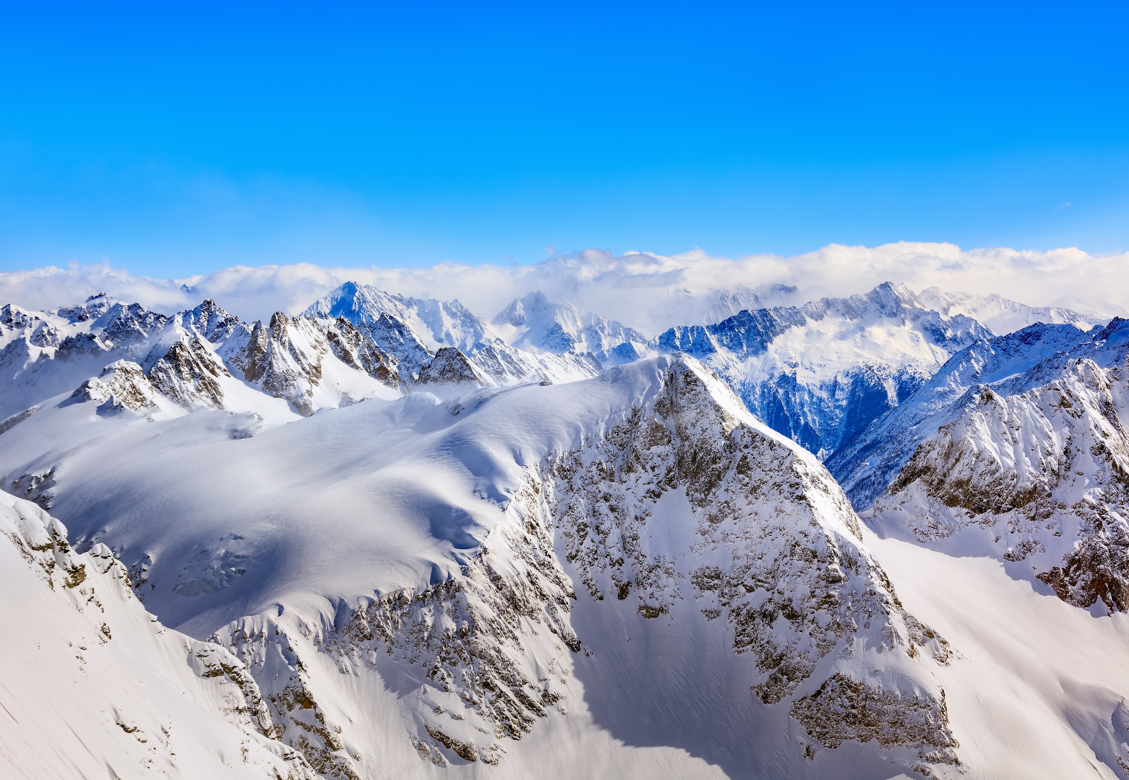 tops, nature, mountains, winter, vertex, snow covered, snowbound