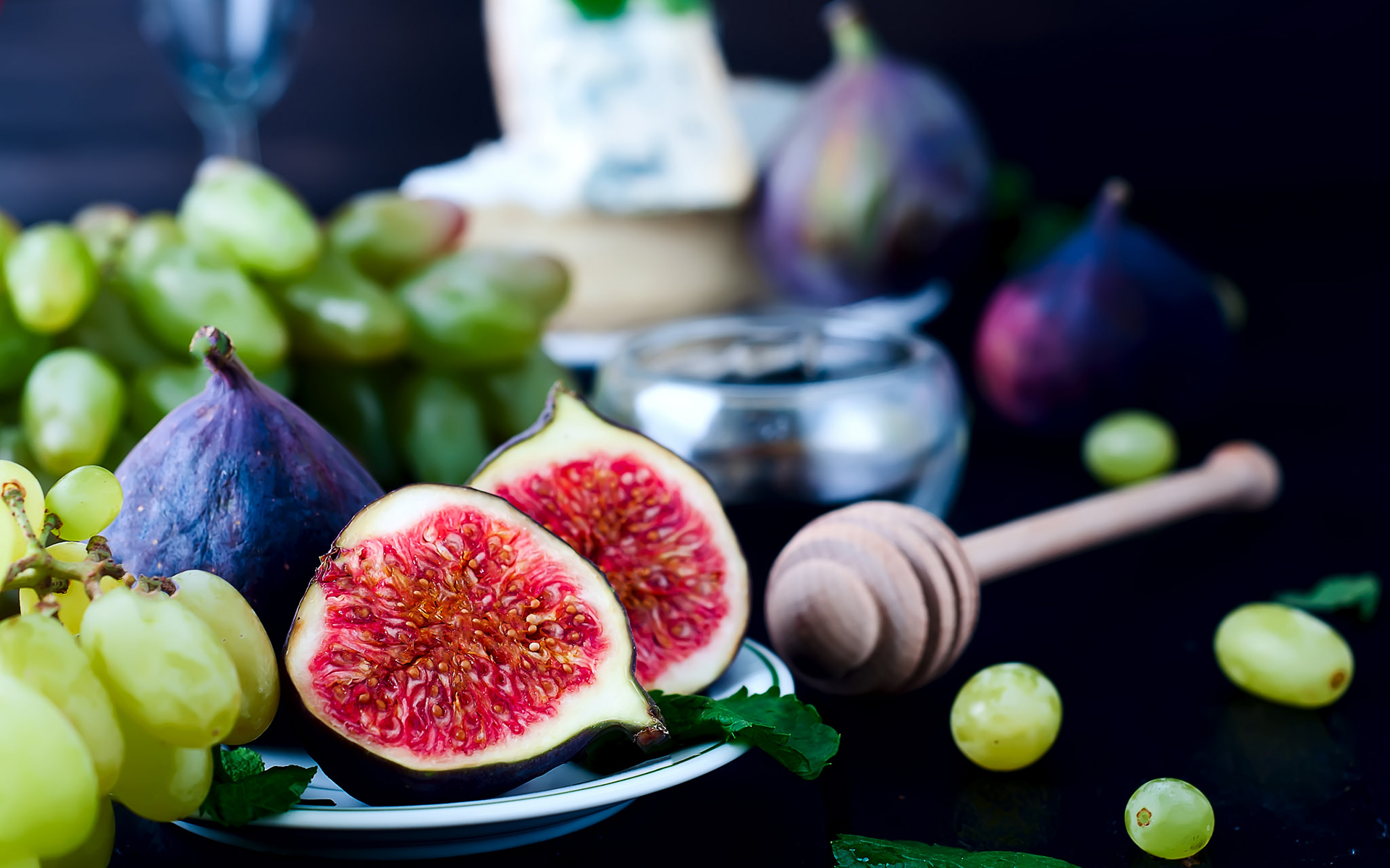 Download mobile wallpaper Fruits, Food, Grapes, Fruit, Fig for free.