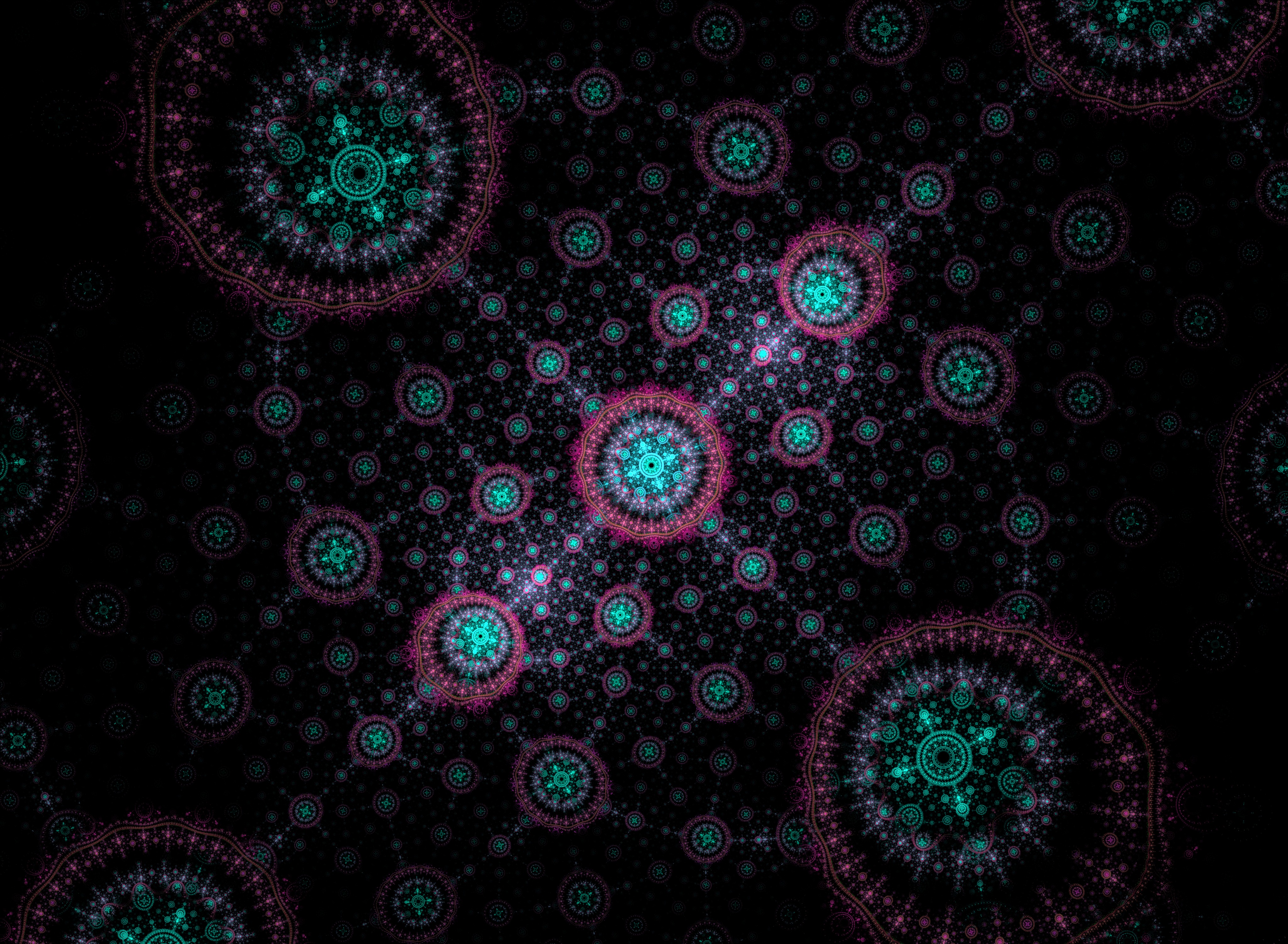 abstract, circles, pattern, fractal, net