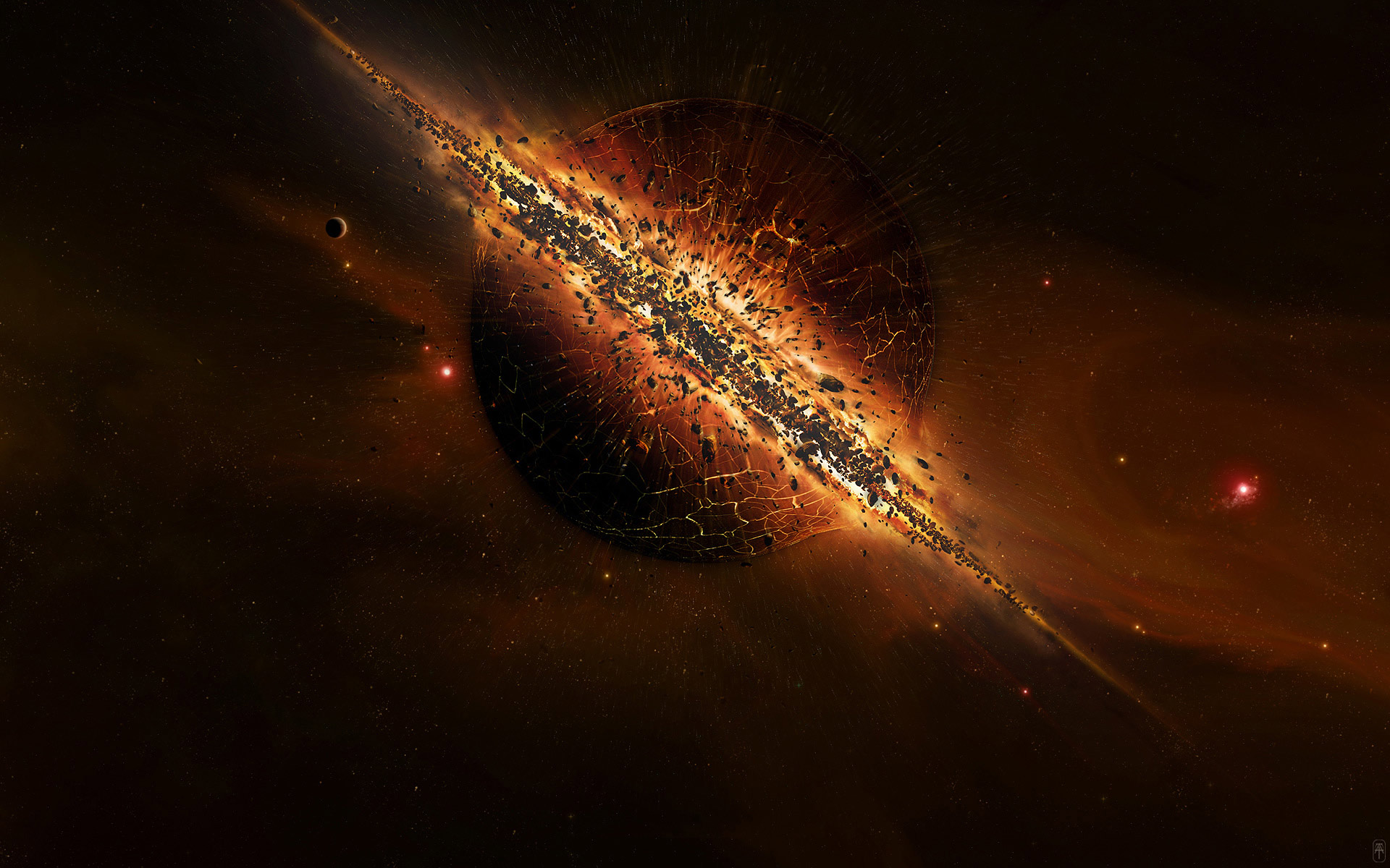 Download mobile wallpaper Explosion, Planet, Space, Sci Fi for free.