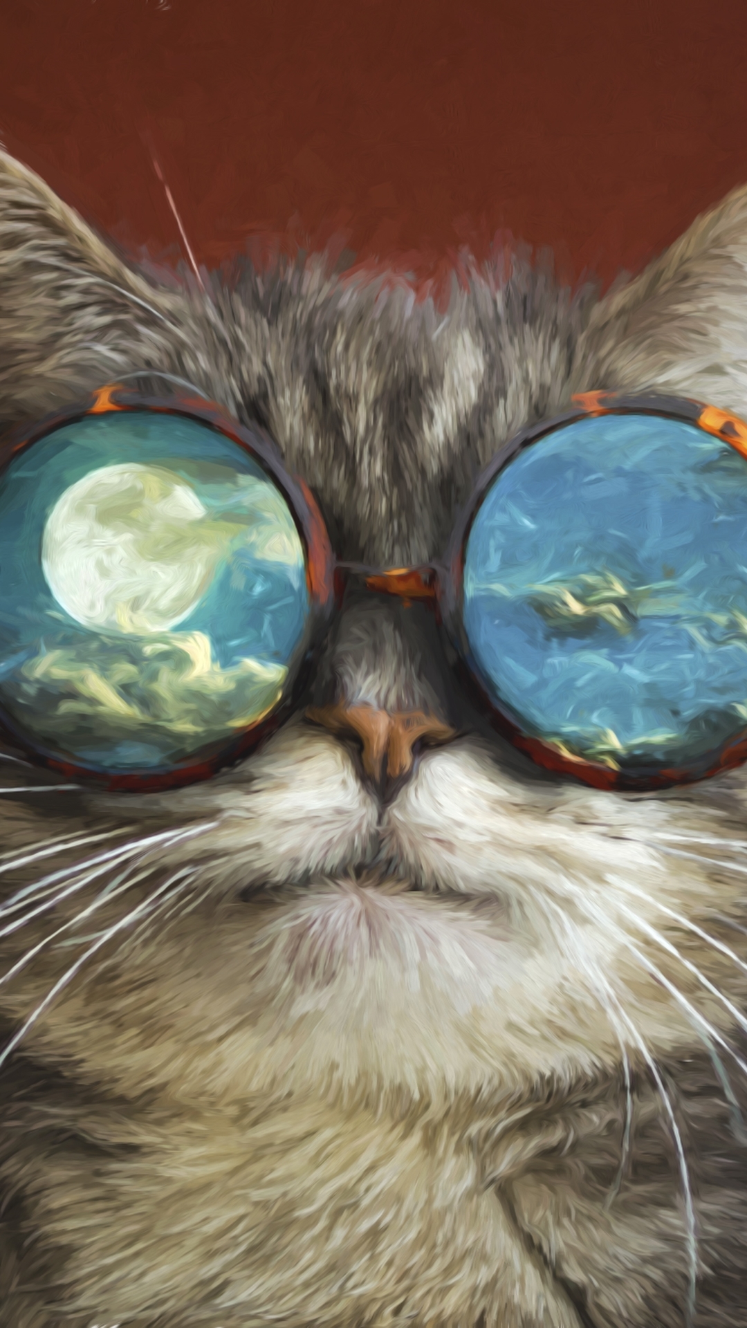 Handy-Wallpaper Tiere, Katzen, Katze, Sonnenbrille kostenlos herunterladen.