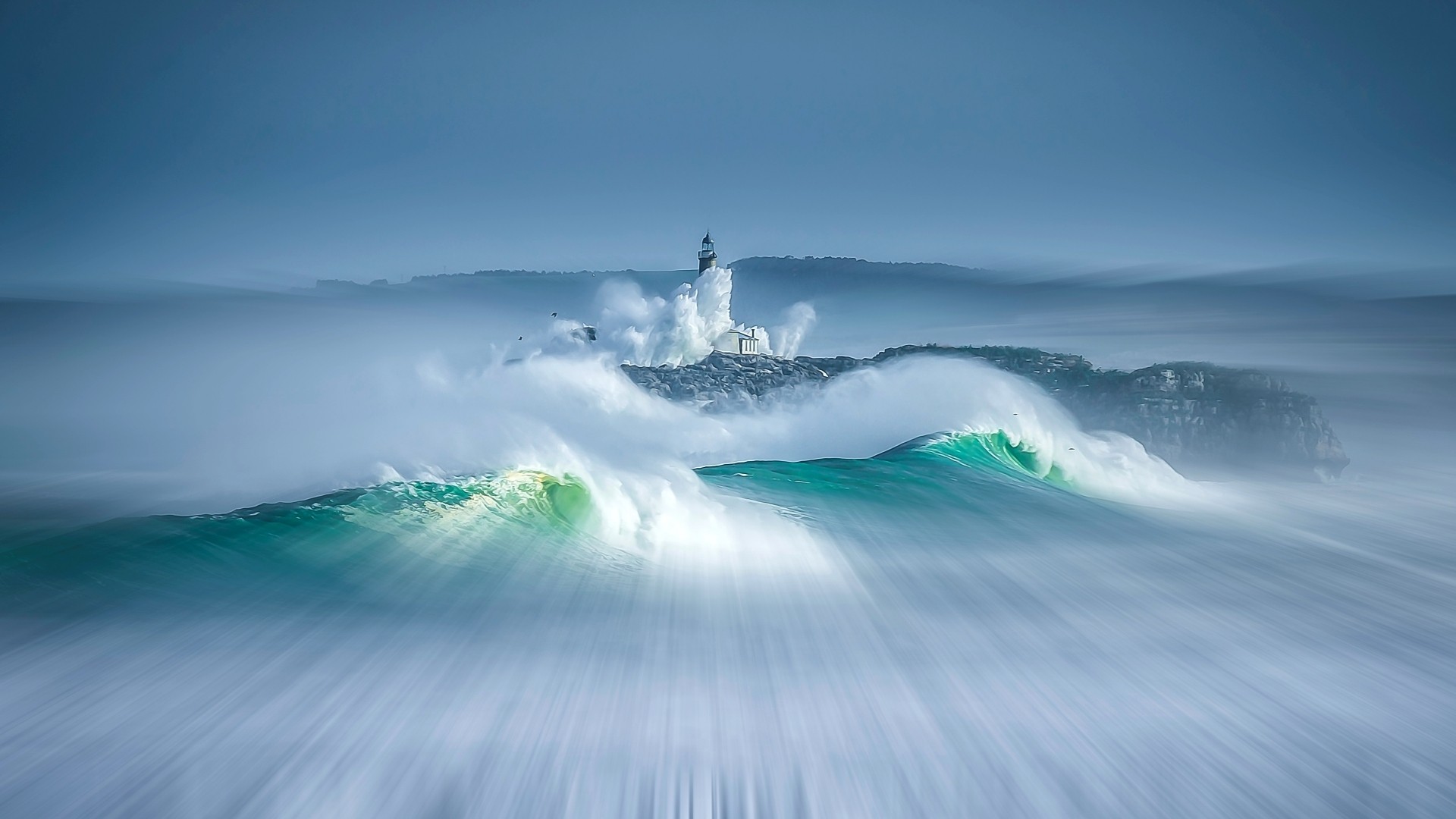PCデスクトップに海, 波, 灯台, 海洋, 嵐, マンメイド画像を無料でダウンロード