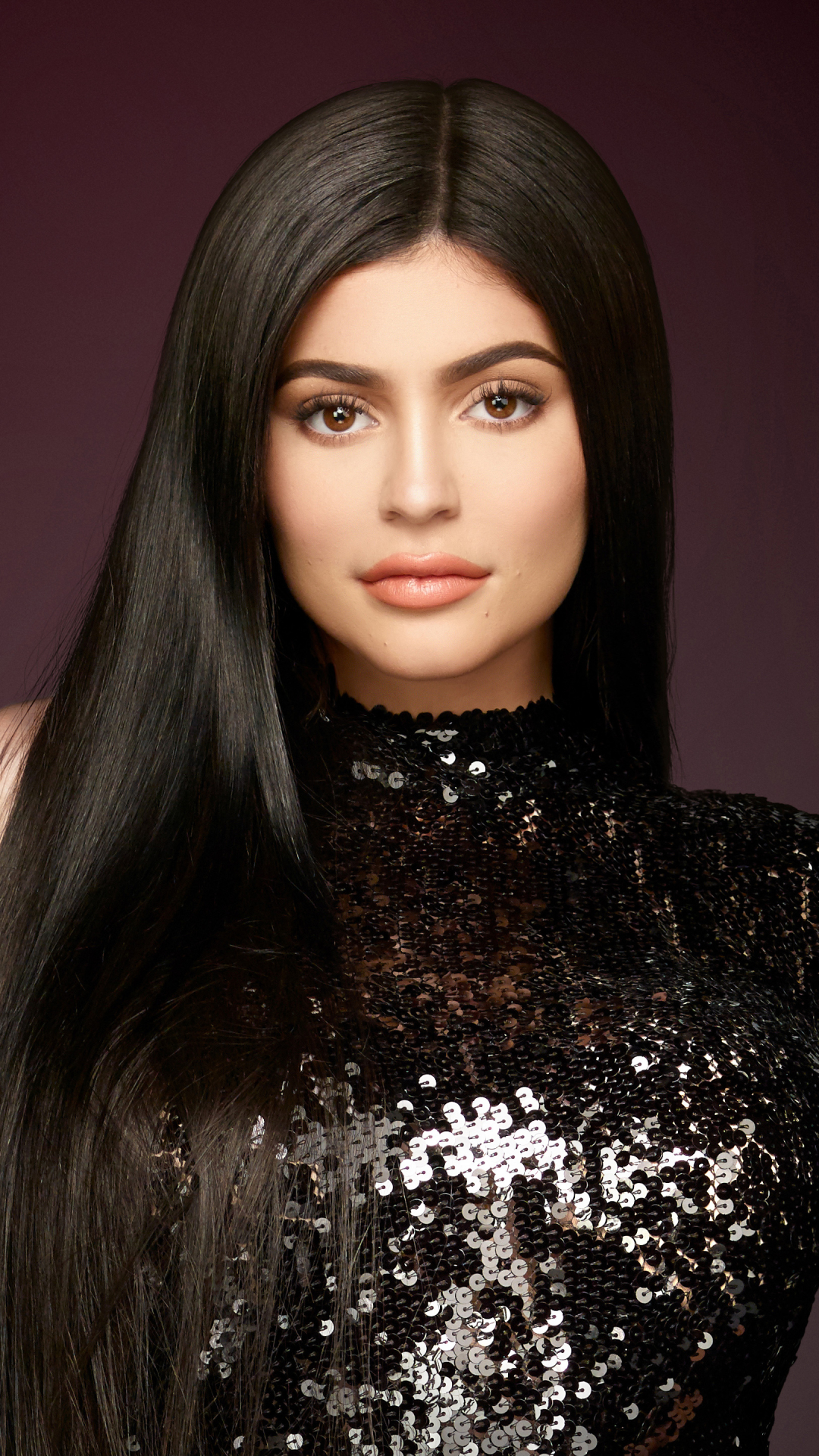 Download mobile wallpaper Model, American, Celebrity, Brown Eyes, Black Hair, Long Hair, Kylie Jenner for free.