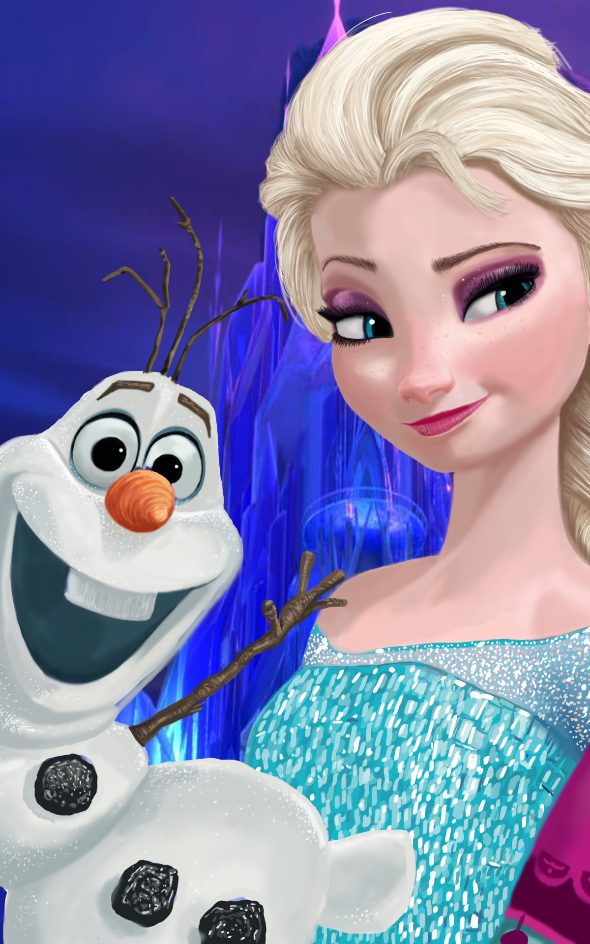 Descarga gratuita de fondo de pantalla para móvil de Películas, Frozen: El Reino Del Hielo, Congelado (Película), Elsa (Congelada), Olaf (Congelado).
