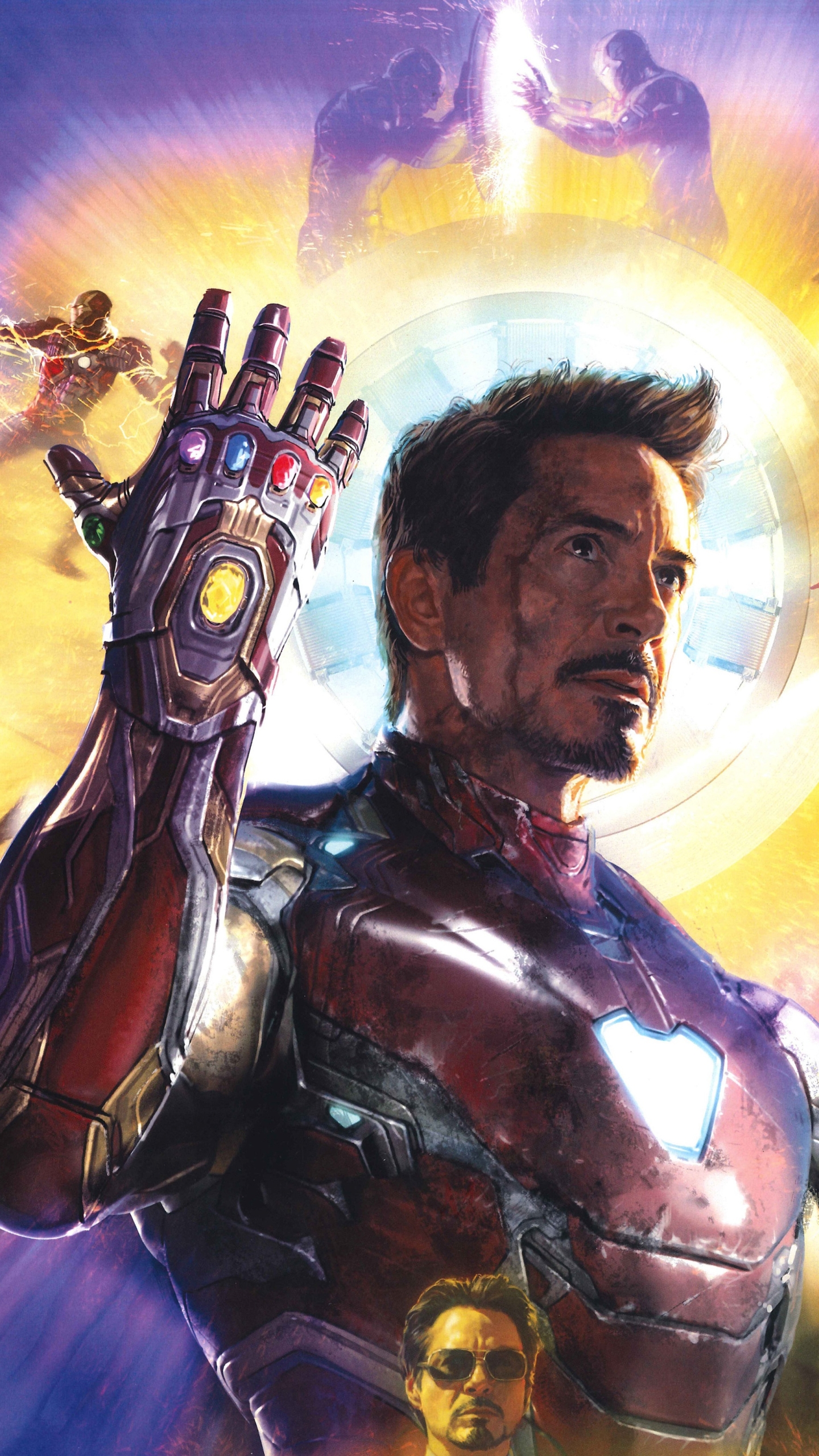 Handy-Wallpaper Robert Downey Jr, Filme, Ironman, Die Rächer, Unendlicher Handschuh, Avengers: Endgame kostenlos herunterladen.