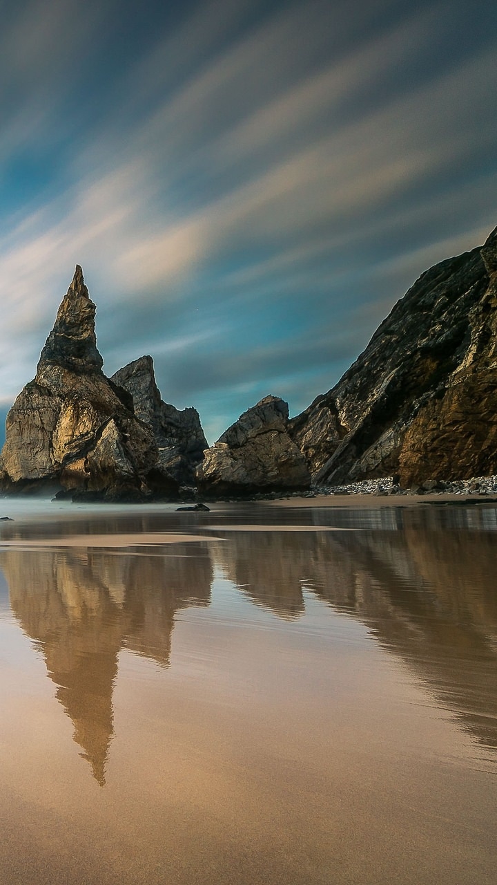 Descarga gratuita de fondo de pantalla para móvil de Naturaleza, Cielo, Horizonte, Reflexión, Costa, Océano, Tierra/naturaleza, Reflejo.