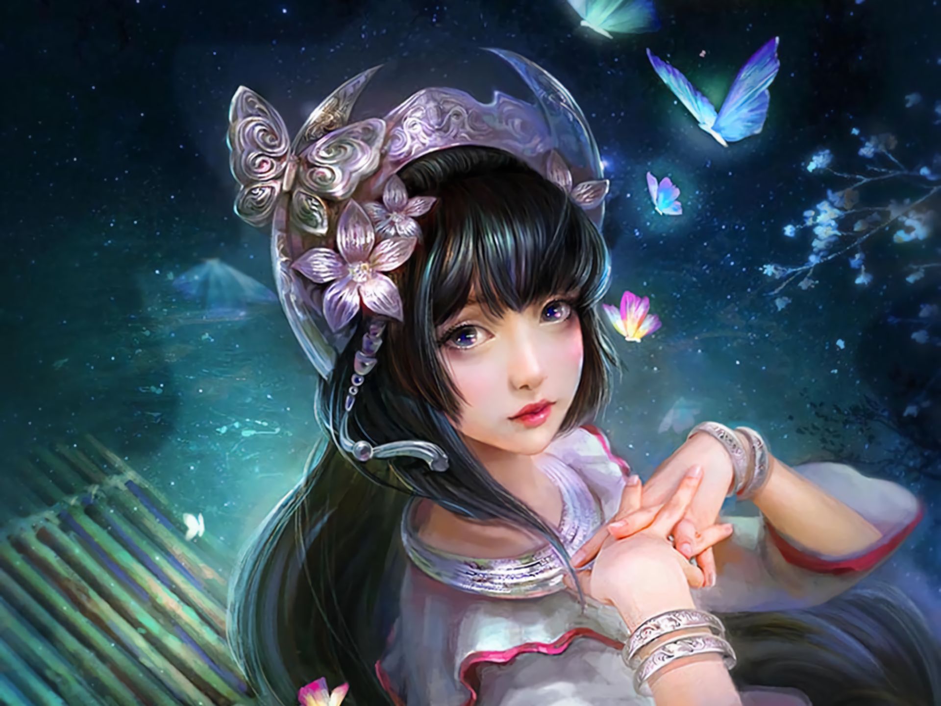 Download mobile wallpaper Fantasy, Butterfly, Women for free.