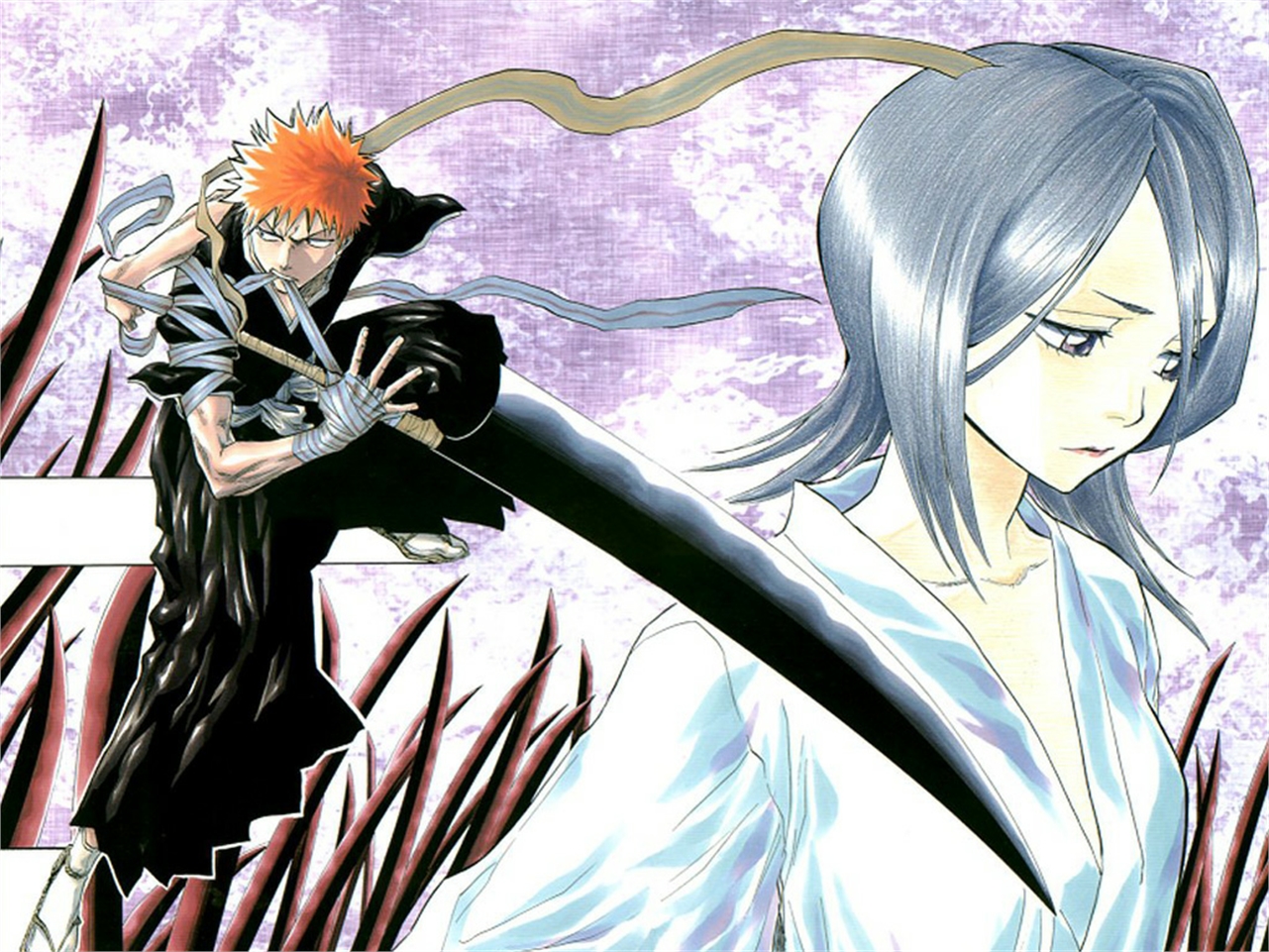 Baixe gratuitamente a imagem Anime, Alvejante, Rukia Kuchiki, Ichigo Kurosaki na área de trabalho do seu PC