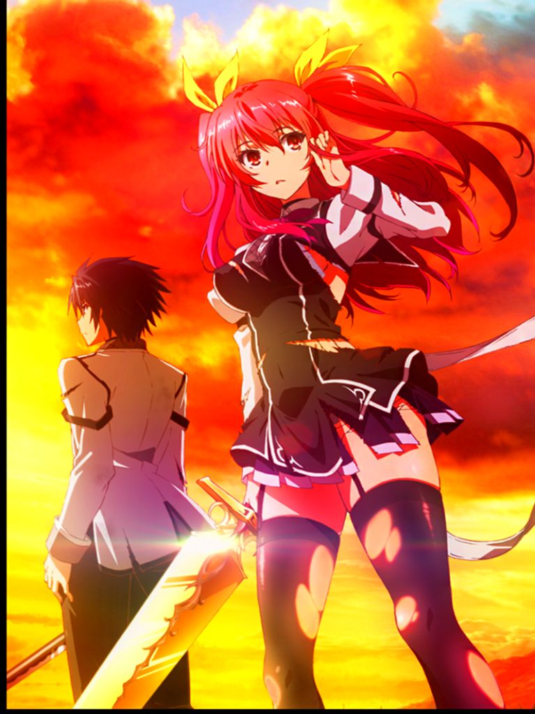 Download mobile wallpaper Anime, Chivalry Of A Failed Knight, Ikki Kurogane, Stella Vermillion for free.