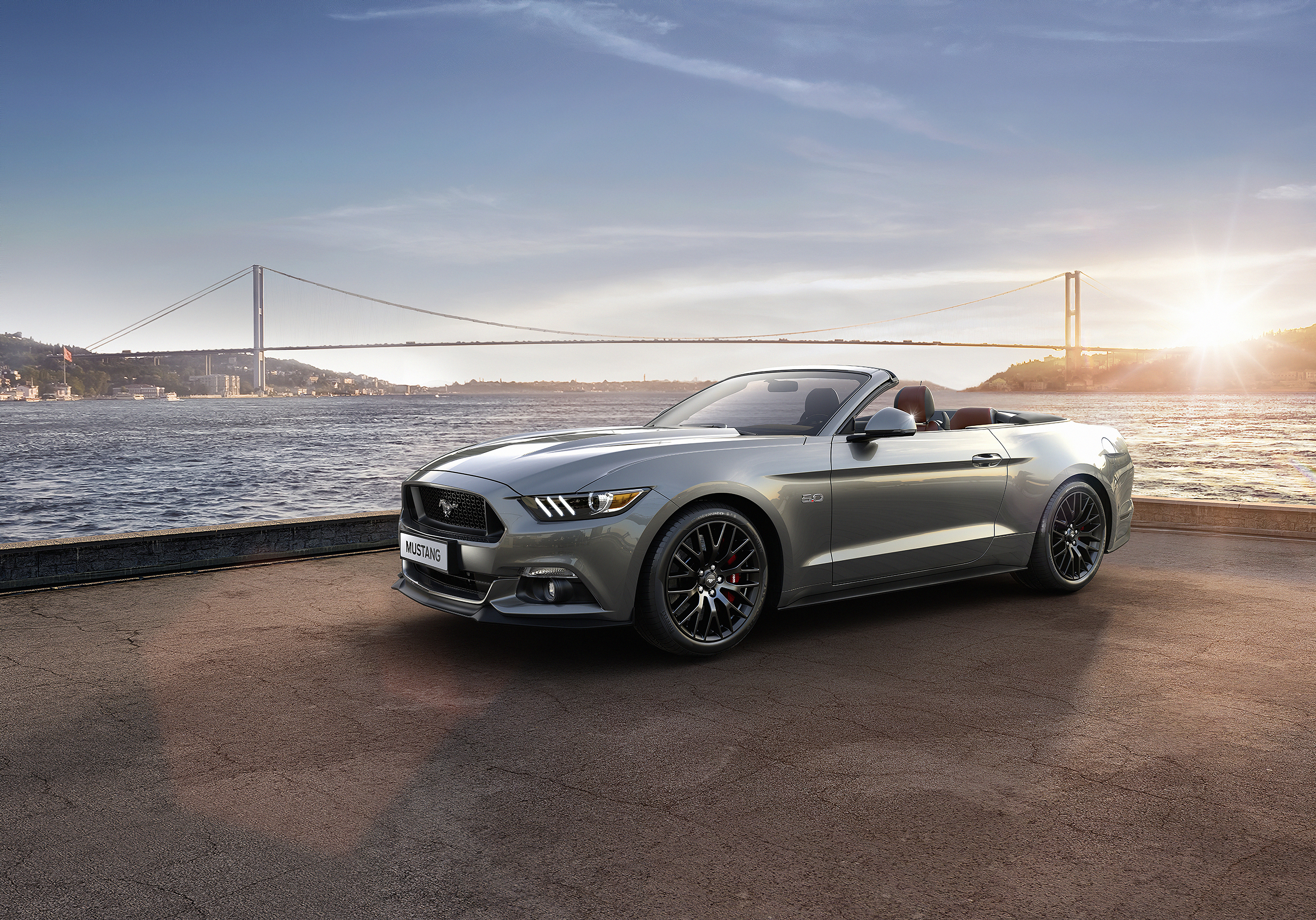 vehicles, ford mustang, cabriolet, car, ford, muscle car, silver car