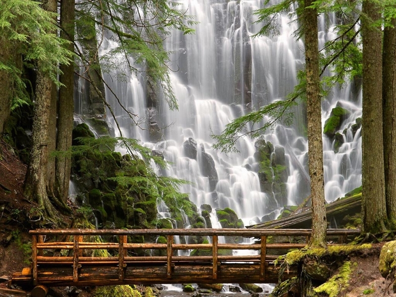 waterfalls, nature, landscape, gray phone background