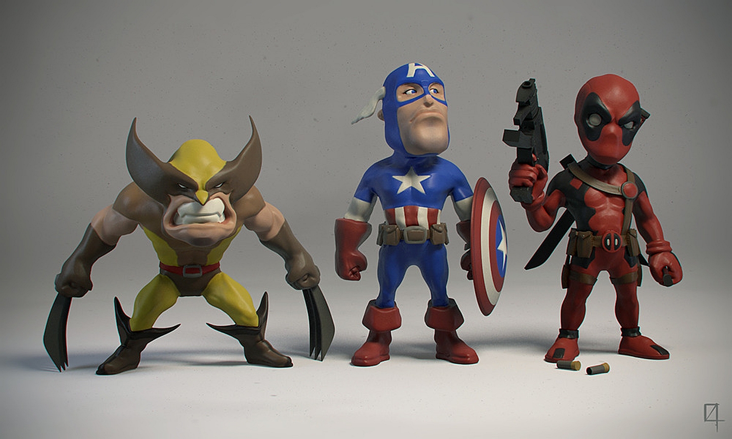 Baixar papel de parede para celular de Capitão América, Wolverine, História Em Quadrinhos, Montagem, Piscina Morta gratuito.