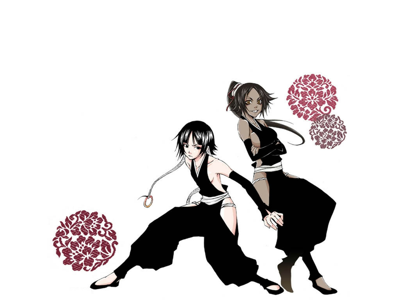 Free download wallpaper Anime, Bleach, Yoruichi Shihôin, Soifon (Bleach) on your PC desktop