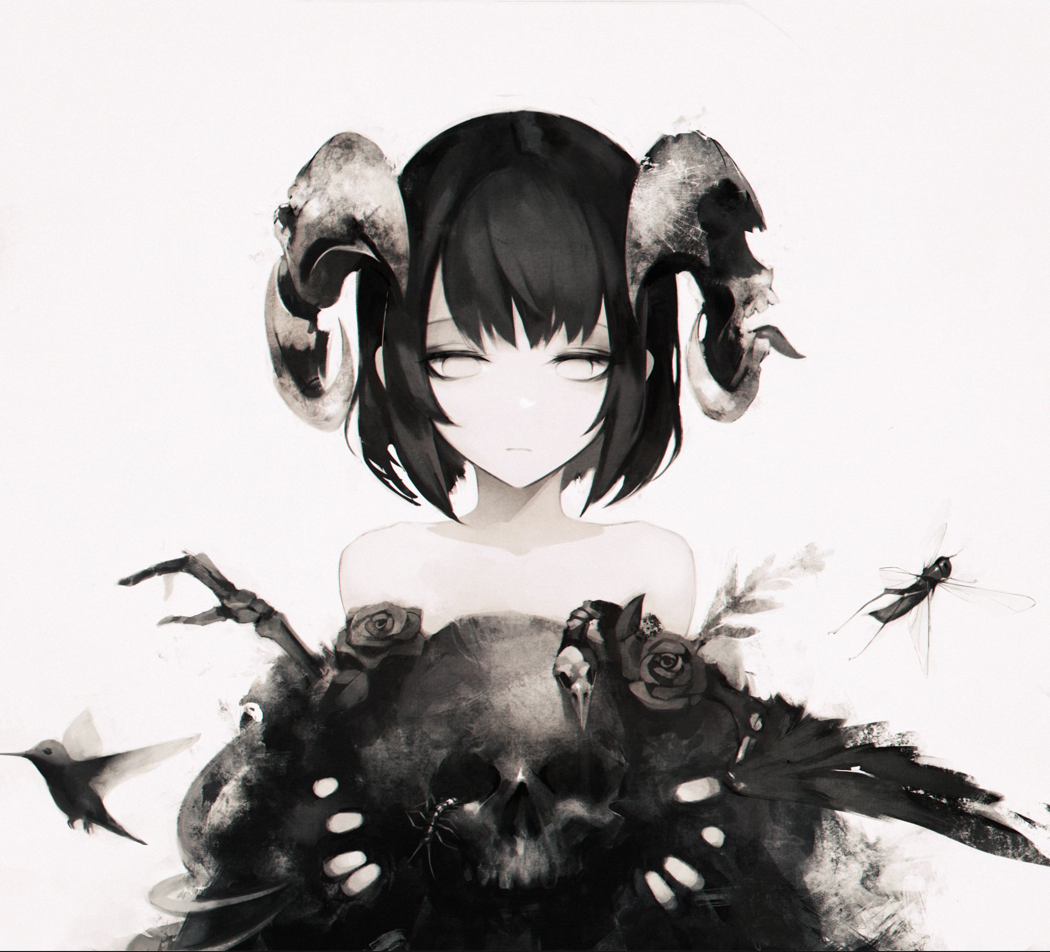 Download mobile wallpaper Anime, Girl, Demon for free.
