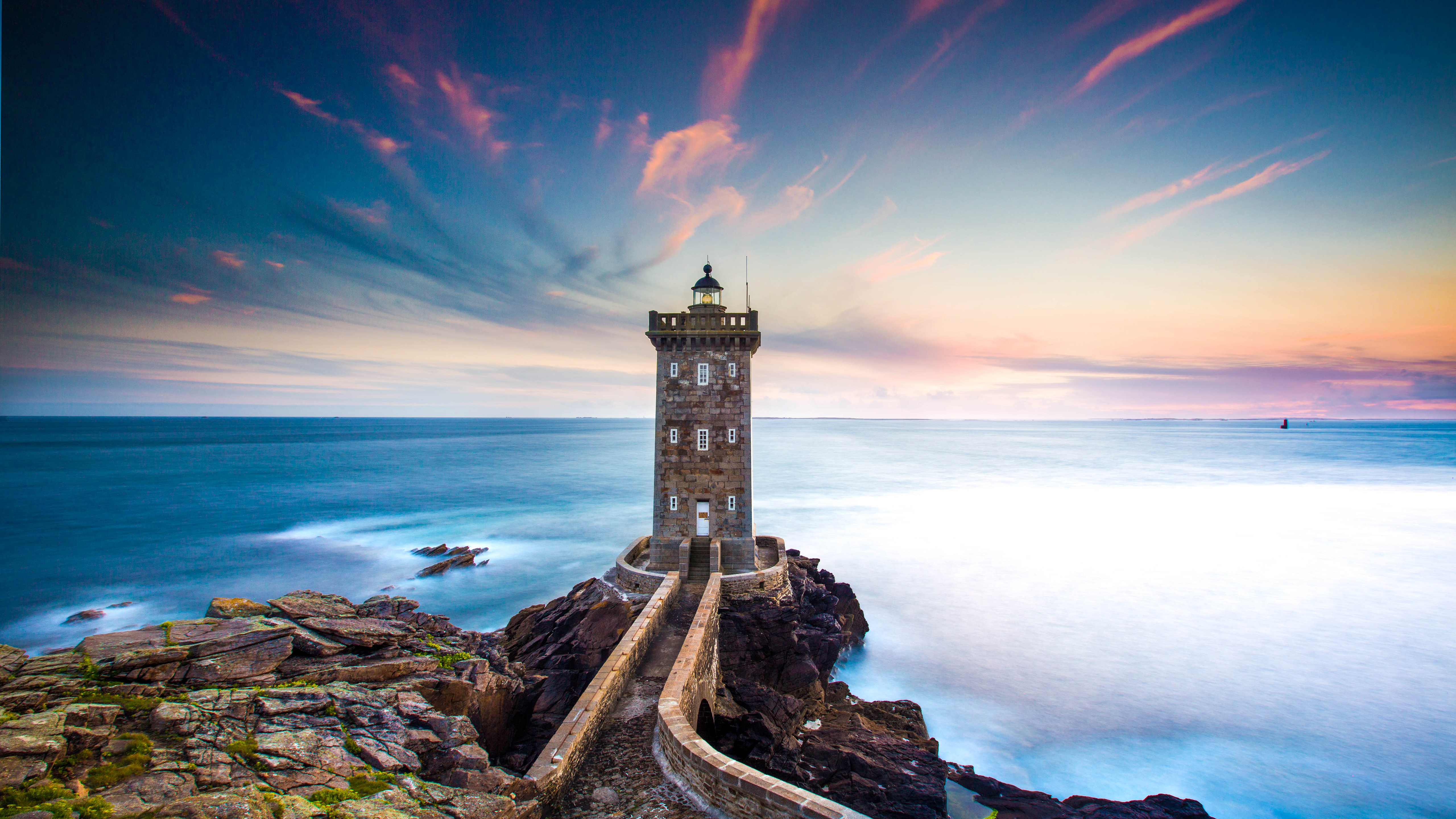 Descarga gratuita de fondo de pantalla para móvil de Mar, Horizonte, Faro, Hecho Por El Hombre.