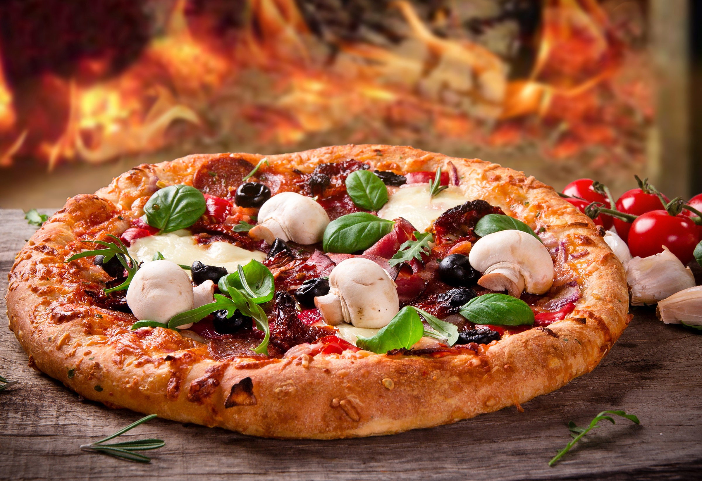 Free download wallpaper Food, Pizza, Still Life, Mushroom on your PC desktop