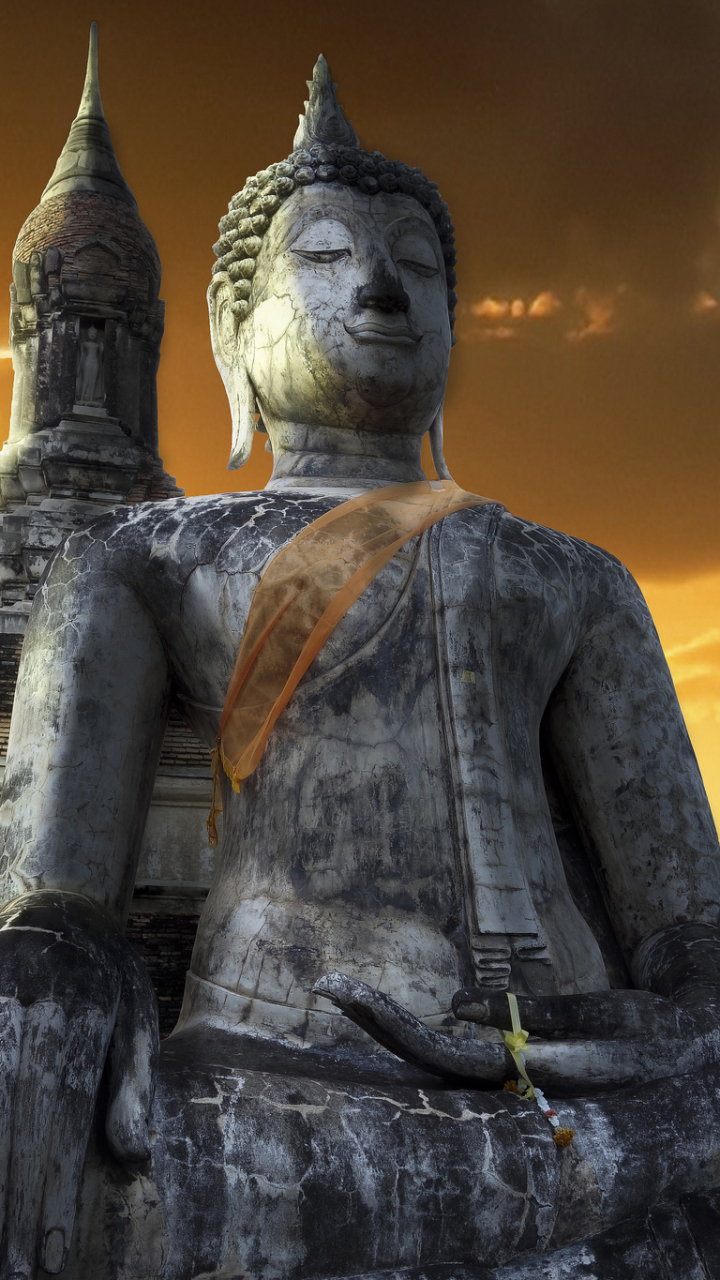 Скачати мобільні шпалери Будда, Статуя, Релігійний безкоштовно.