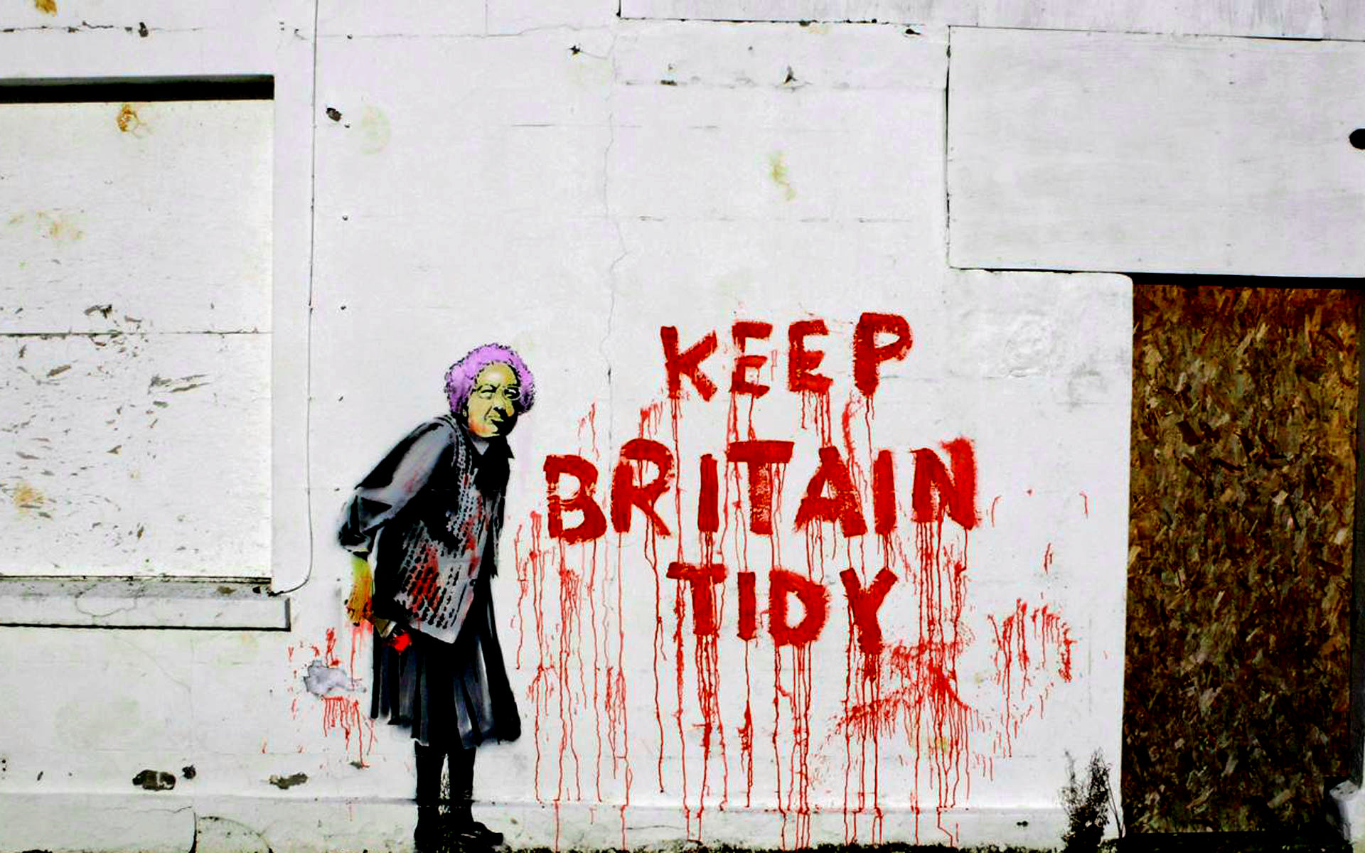552088 скачать картинку граффити, художественные, англия, держите британию в порядке, великобритания - обои и заставки бесплатно