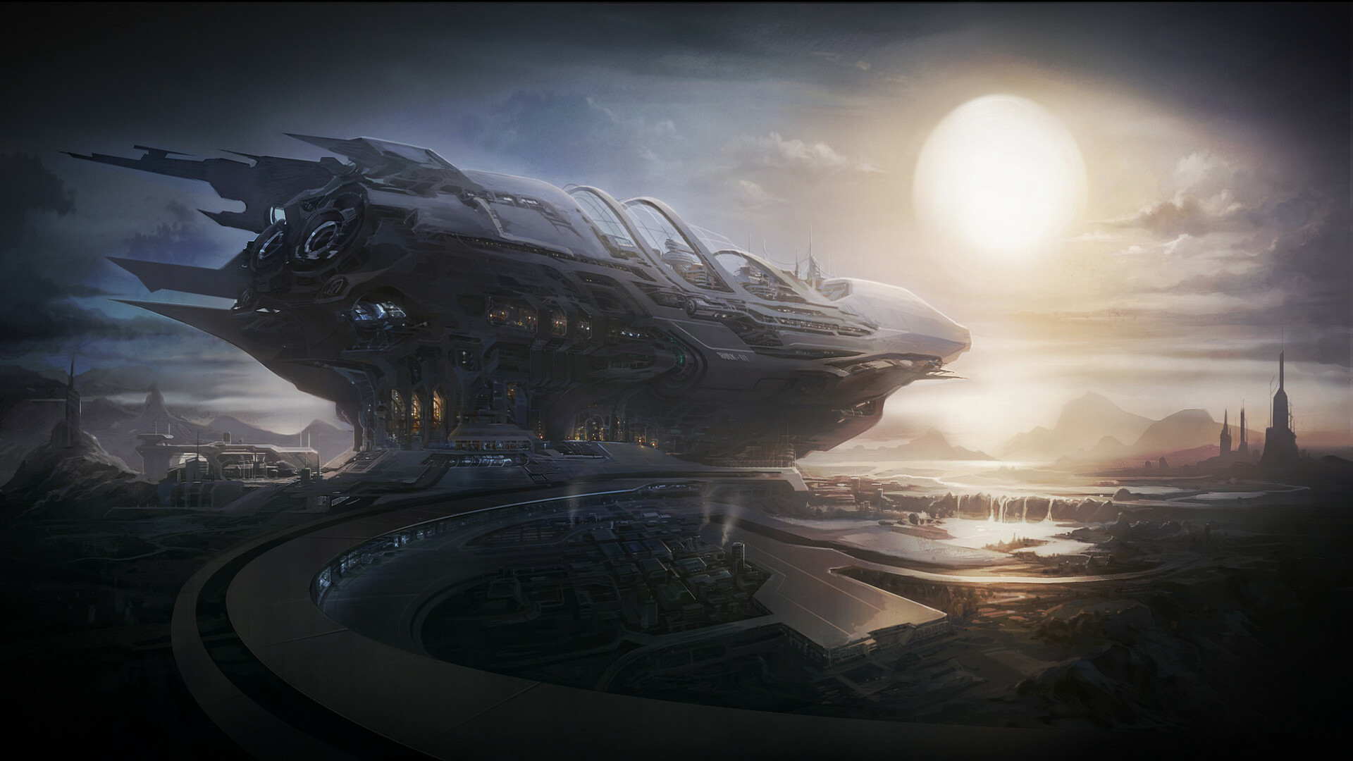 Laden Sie das Science Fiction, Raumschiff, Konzeptkunst-Bild kostenlos auf Ihren PC-Desktop herunter