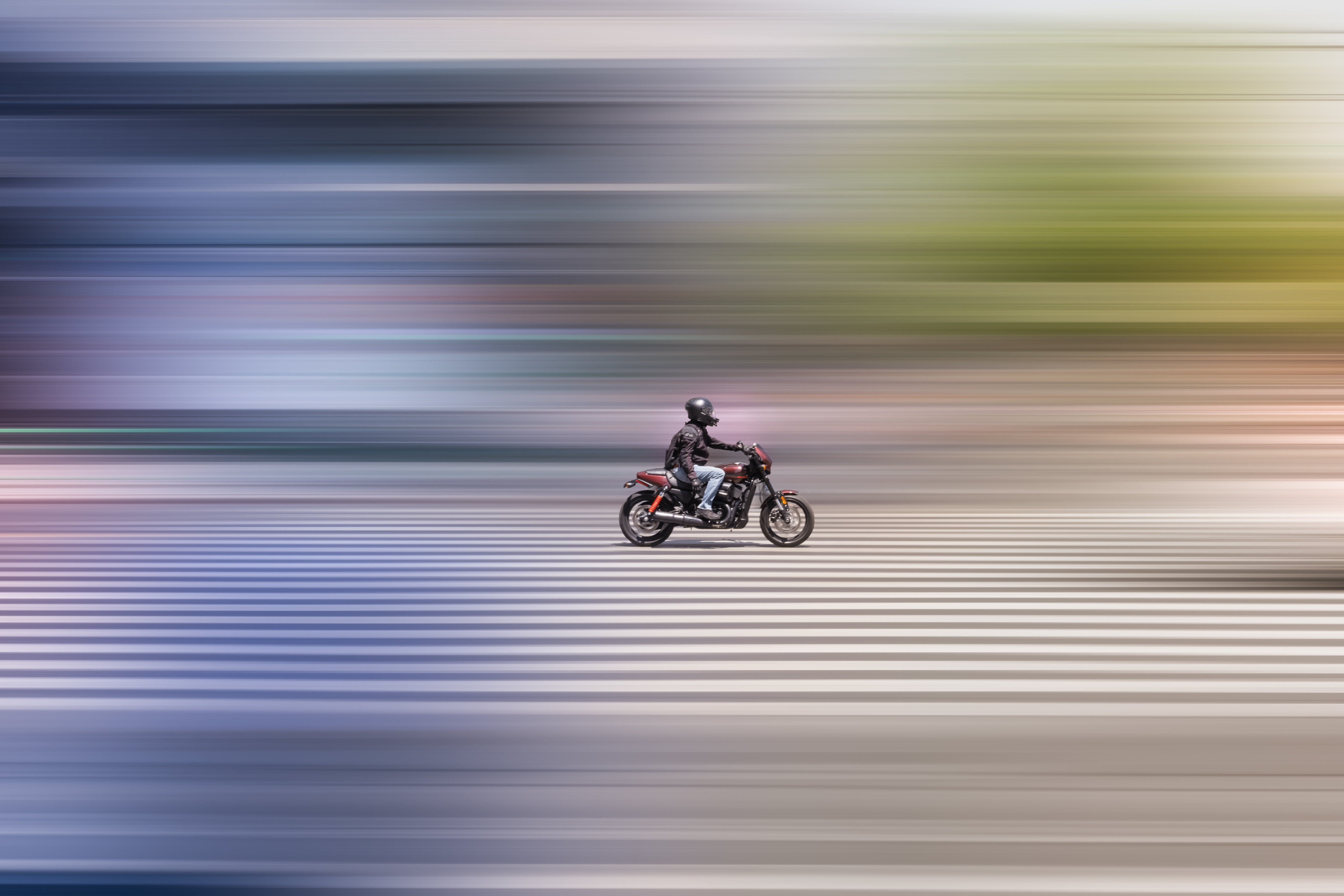 Free download wallpaper Traffic, Movement, Distortion, Motorcycles, Motorcycle, Motorcyclist on your PC desktop
