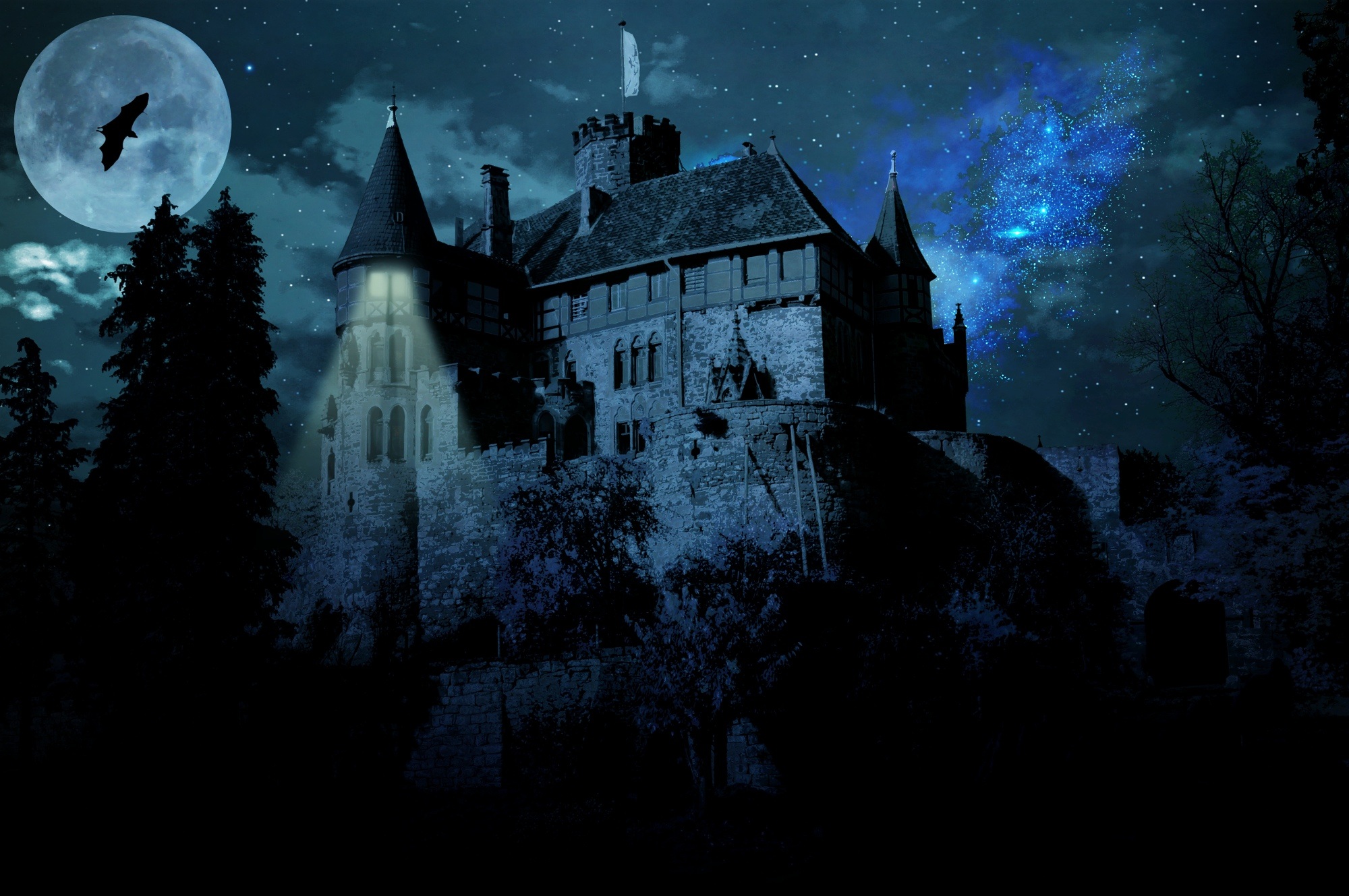 Free download wallpaper Castles, Dark, Castle on your PC desktop